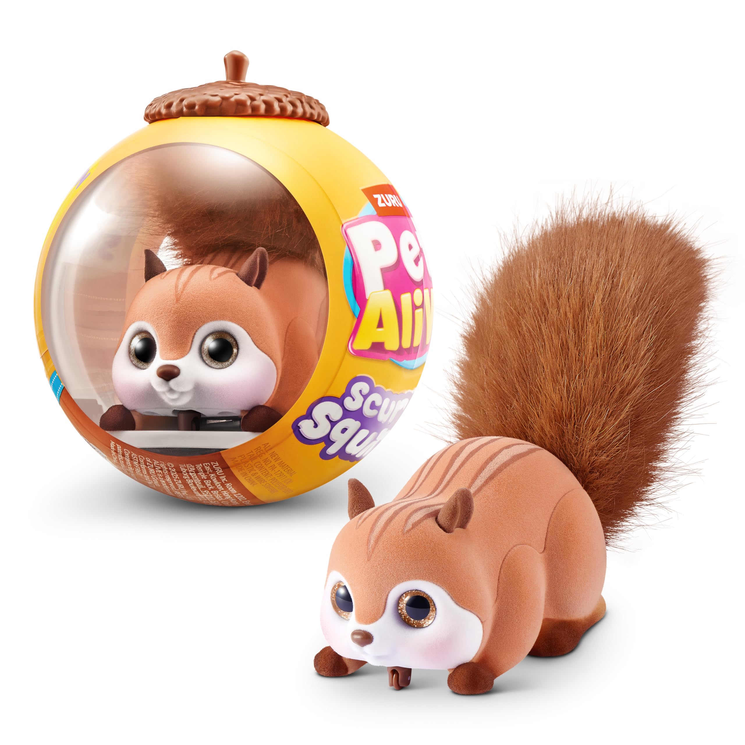 Pets Alive Scurry'n Squirrel - Interactive Robotic Pet Toy | Touch-Responsive | Ages 2+ 1