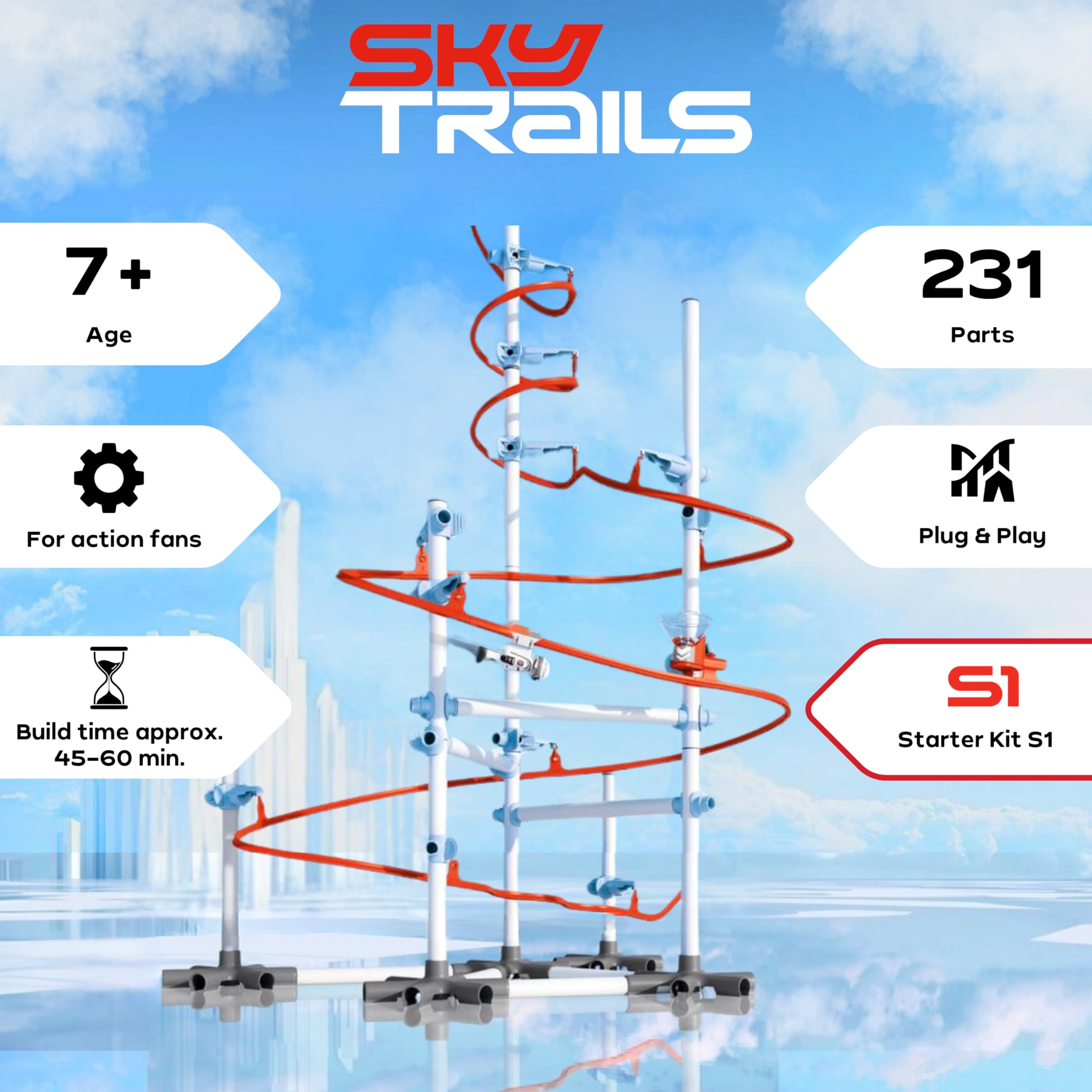 Sky Trails Starter Kit - Building Toy for Kids 7+ with 231 Pieces 10