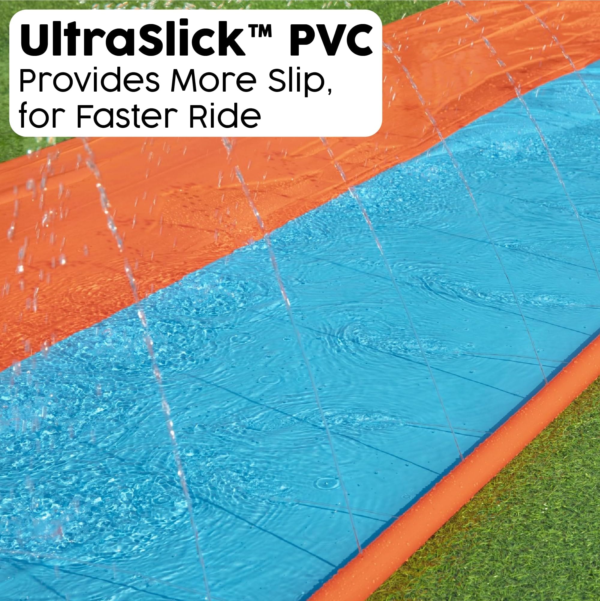 Bestway H20GO Double Lane Slip and Slide - Built-in Sprinklers & Drench Pool | 488cm Length | Ages 3+ 4