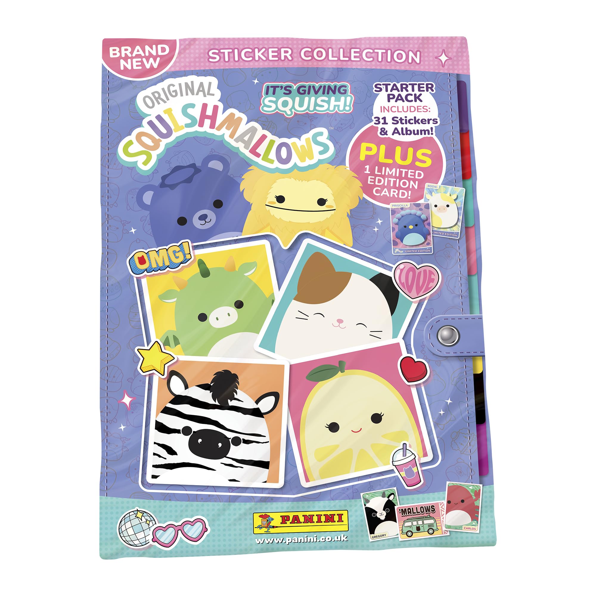 Panini Squishmallows It’s Giving Squish Sticker Collection Starter Pack 1