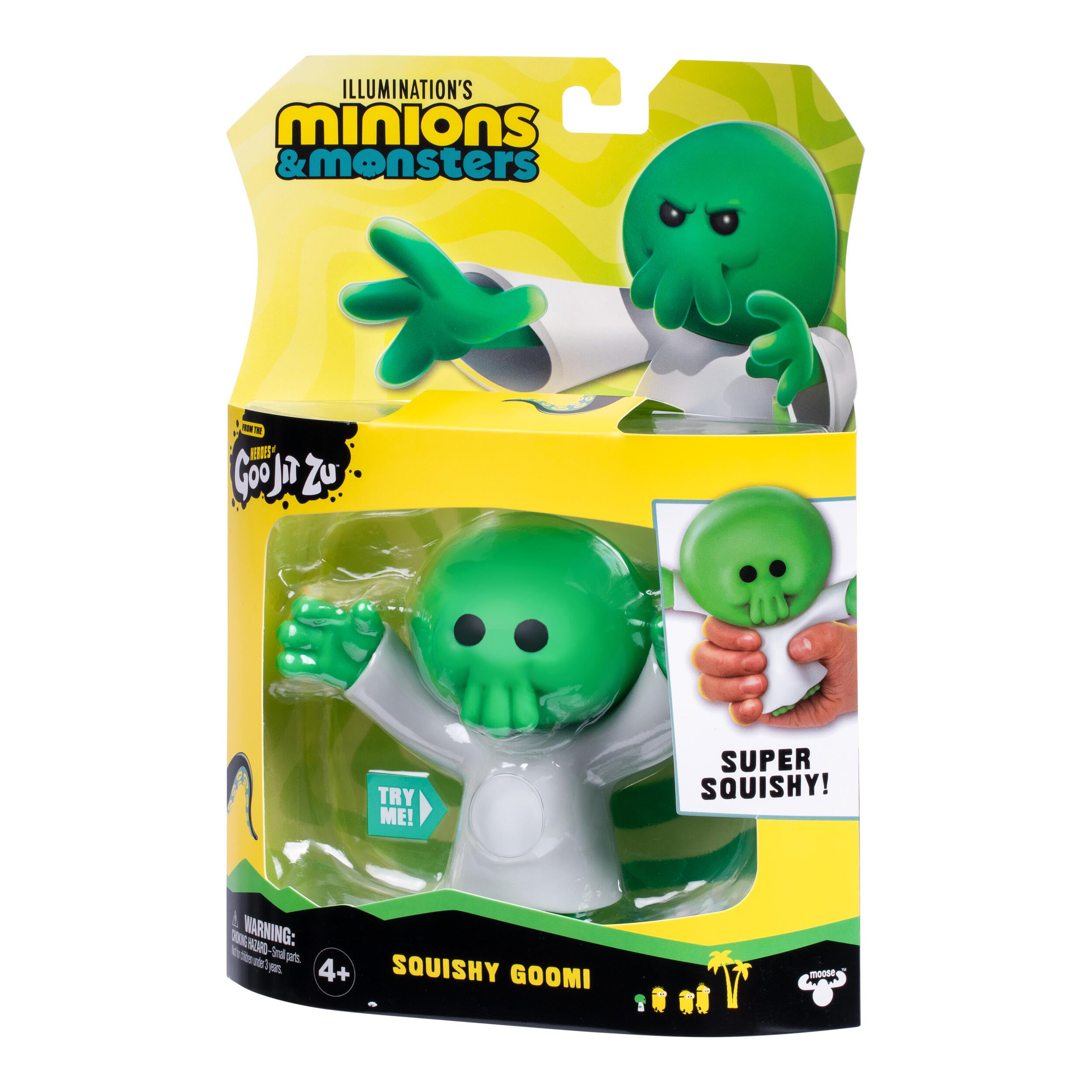 MINIONS Heroes of Goo Jit Zu Goomi Squishy Action Figure | Stretches 3x Size | Ages 4+
