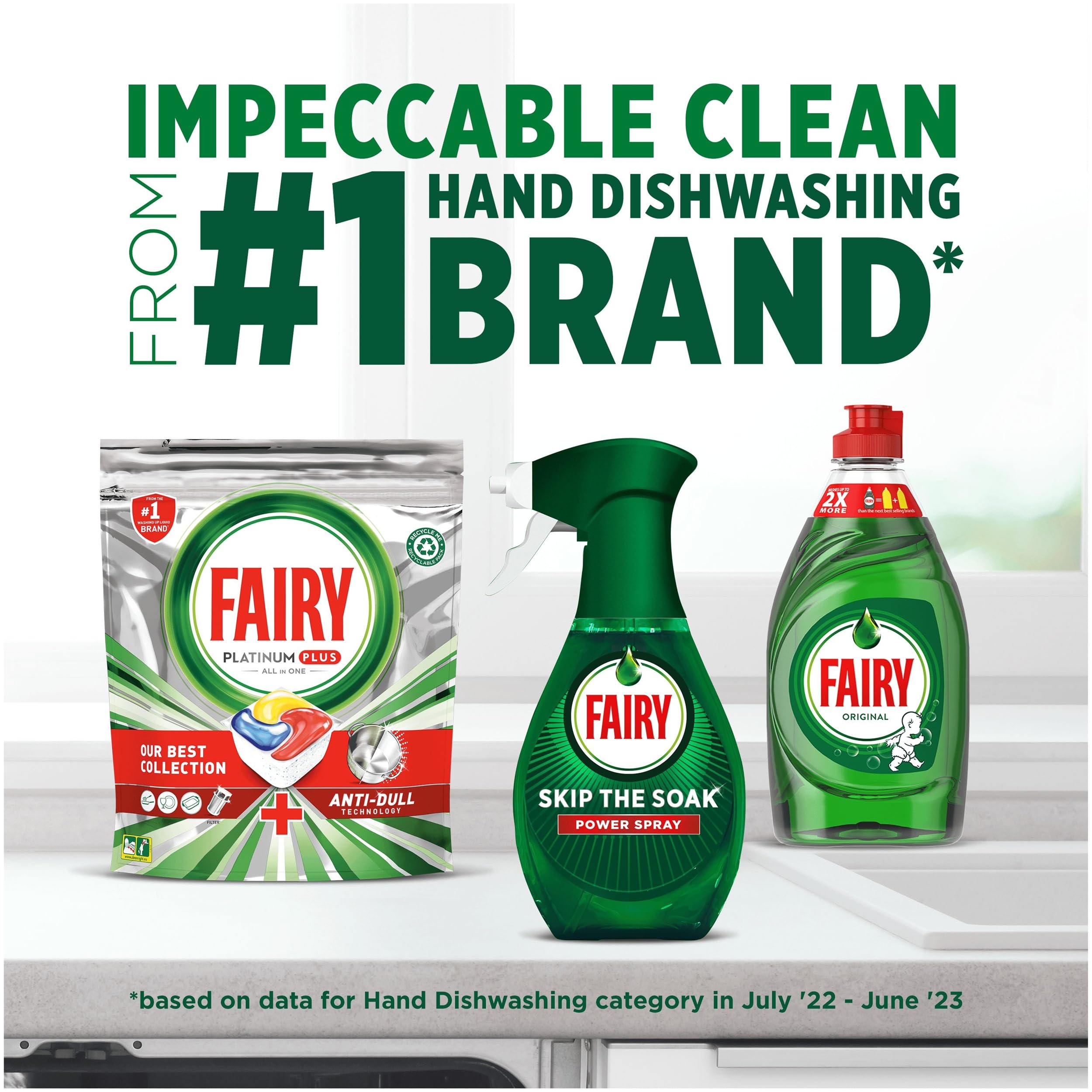 Fairy Skip the Soak Power Spray Pre-Treatment for Dishes, Fresh Scent, 650ml 8