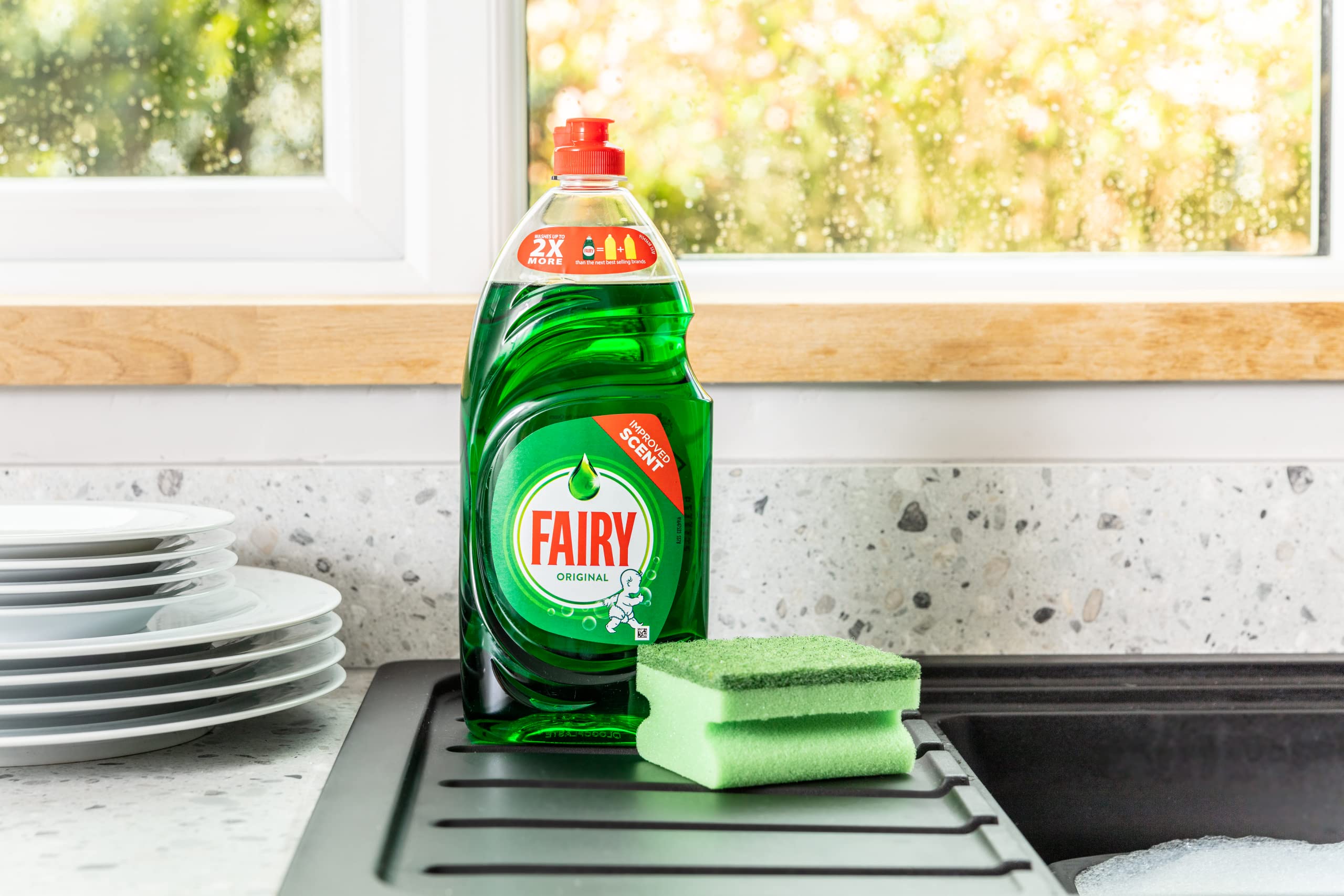 Addis Fairy Originals Non-Scratch Dual Sponge Scourer with Crystals - 6 Pack 3