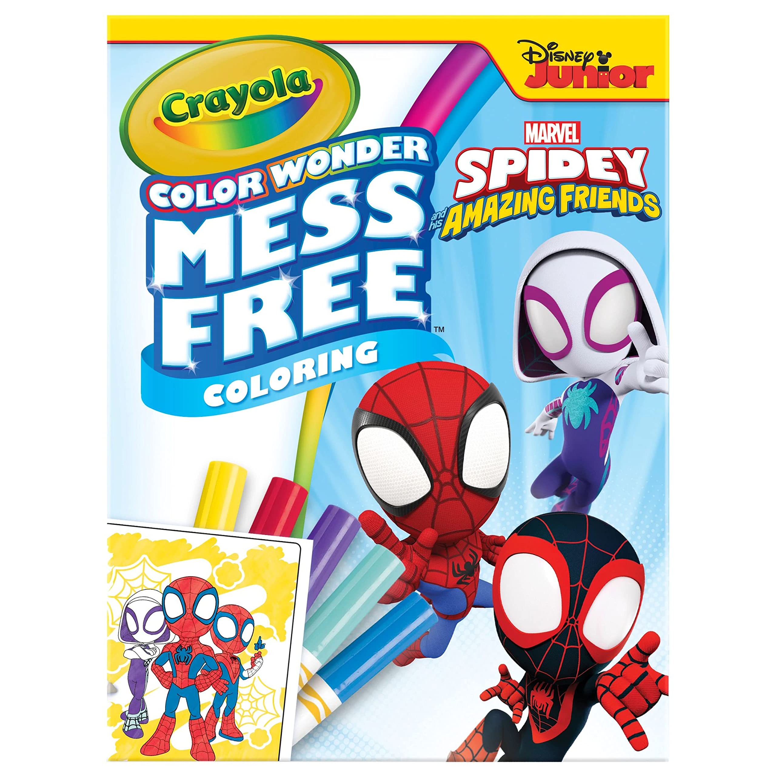 CRAYOLA Color Wonder Spidey and His Amazing Friends Mess-Free Coloring Kit | 23 Piece Set | Ages 3+