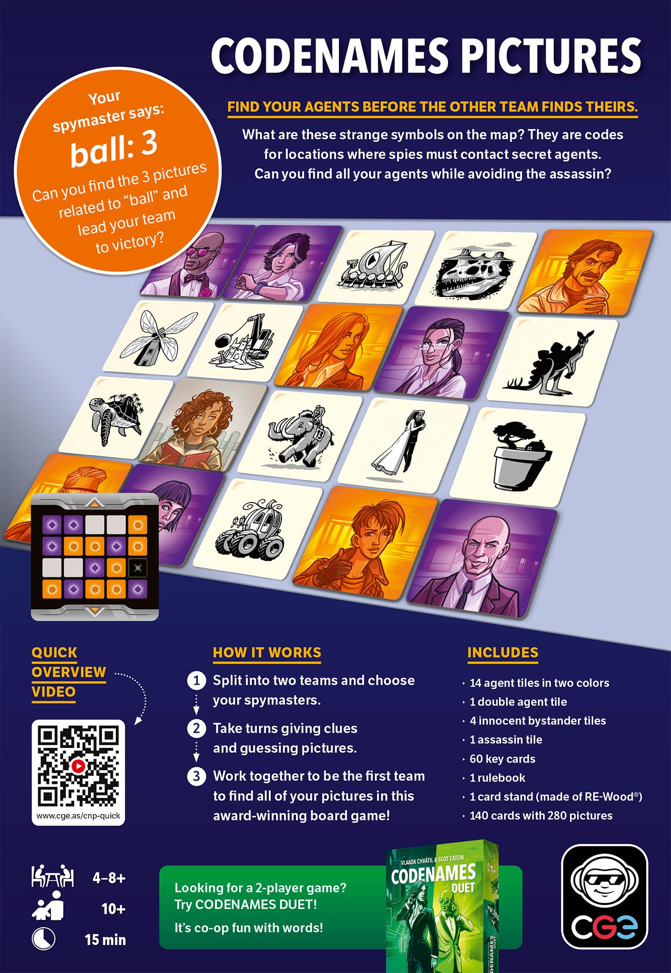 CGE Czech Games Edition Codenames: Pictures (2nd Edition) | 4-8+ Players | 15 Min | Ages 10+