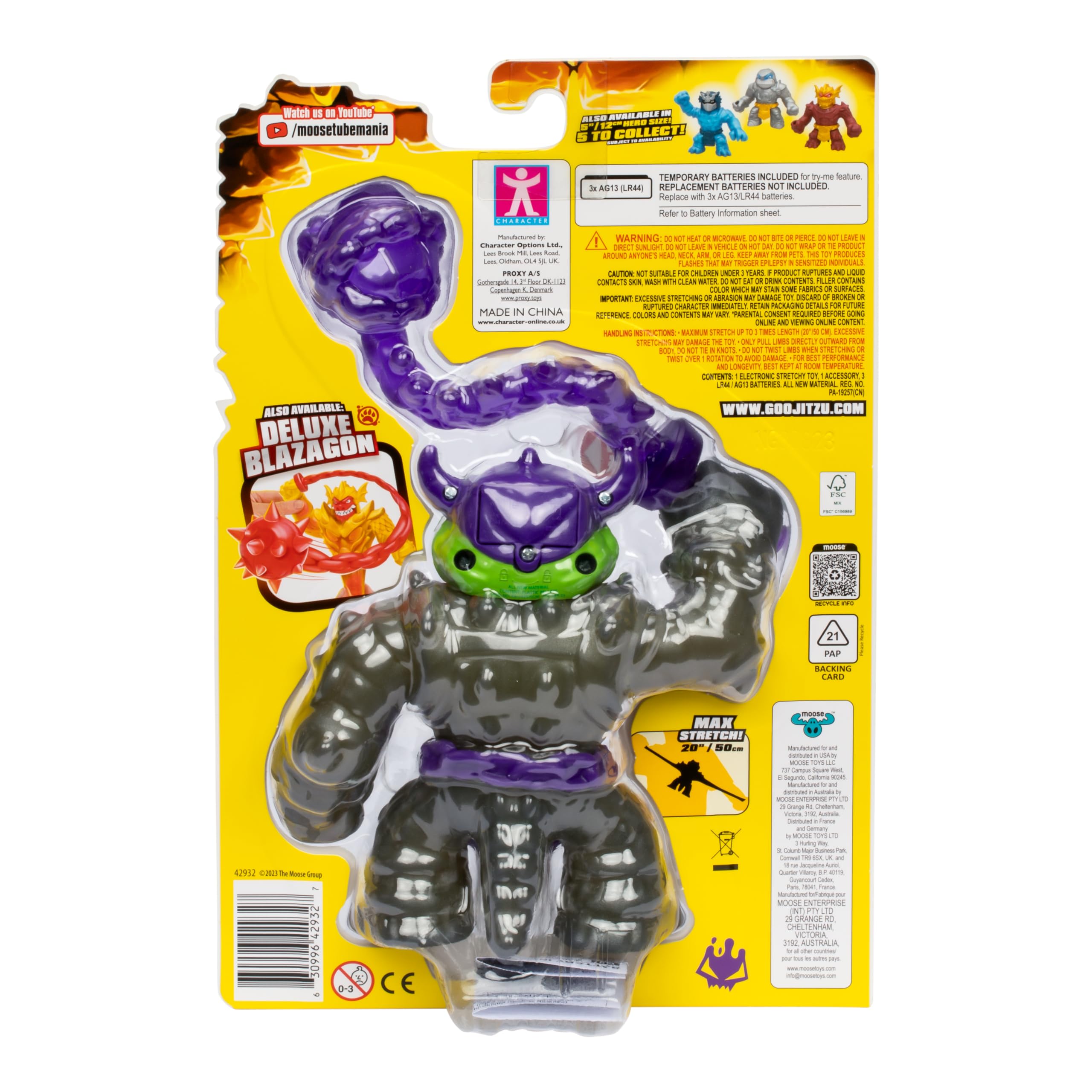 Heroes of Goo Jit Zu Stretch Strikers Rock Jaw Action Figure - 5.5-Inch, 20+ Sounds, Stretchy 5