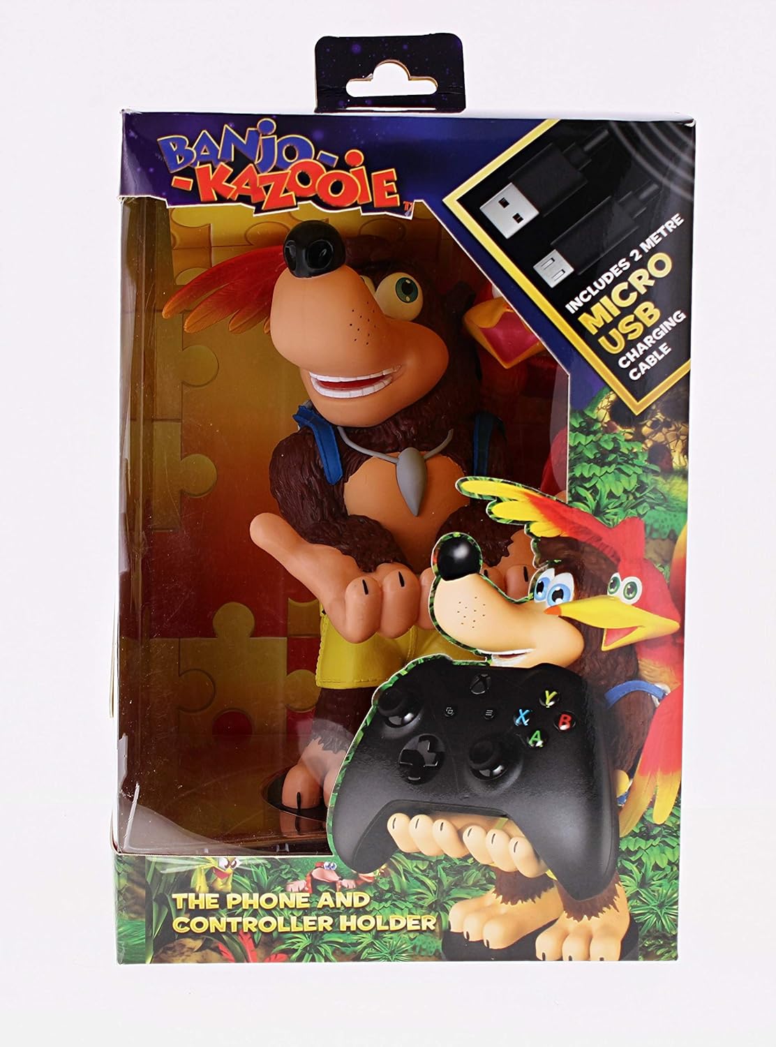 Banjo-Kazooie – Controller und Telefonhalterung mit Micro-USB-Kabel – Offizielle seltene Ware 16