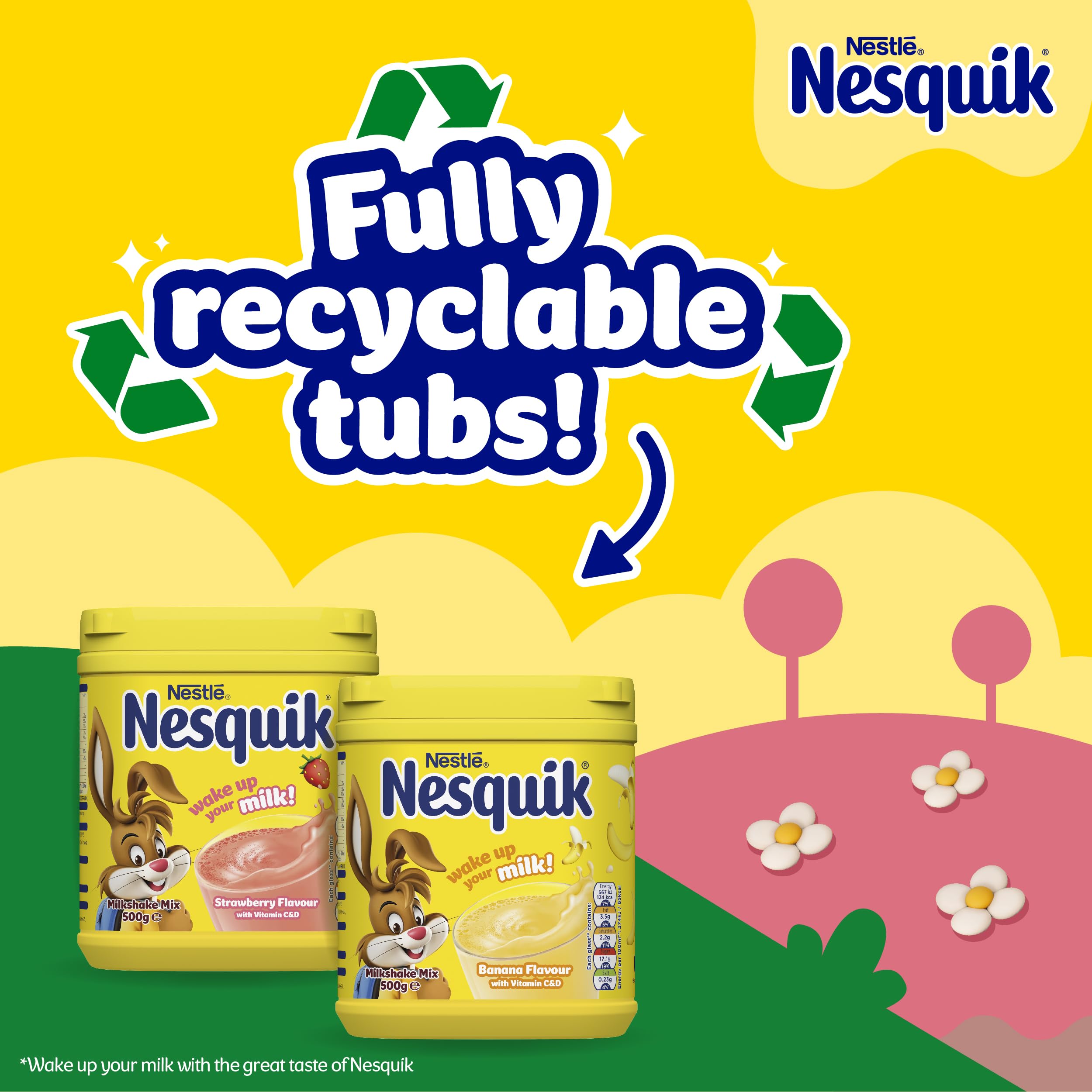 Nesquik Bananen-Milchshake-Mix 500 g – glutenfreies Pulver ohne künstliche Farb- oder Aromastoffe 9