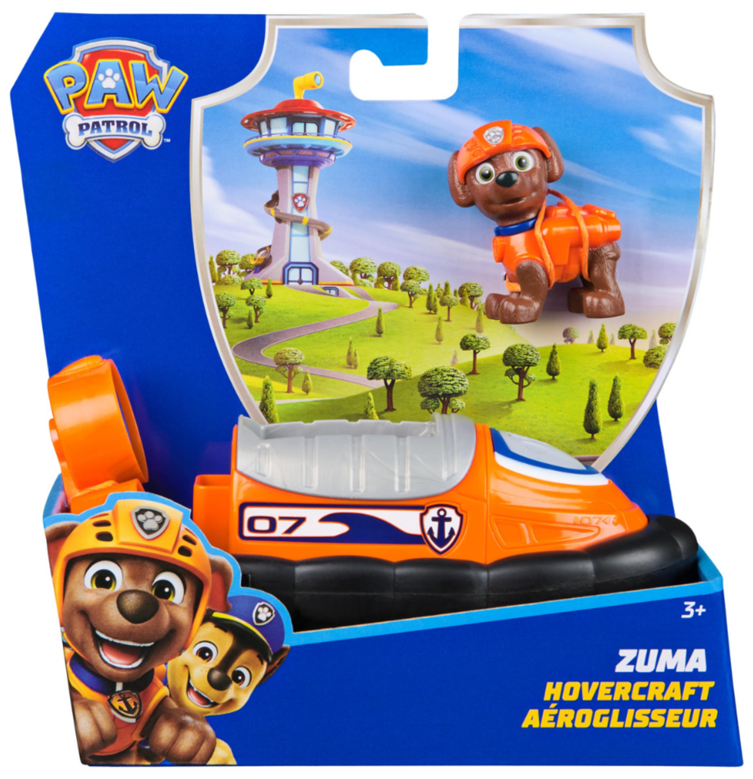 Paw Patrol Zuma's Hovercraft Toy Car & Collectible Figure Playset | Ages 3-9 | Orange Plastic 6