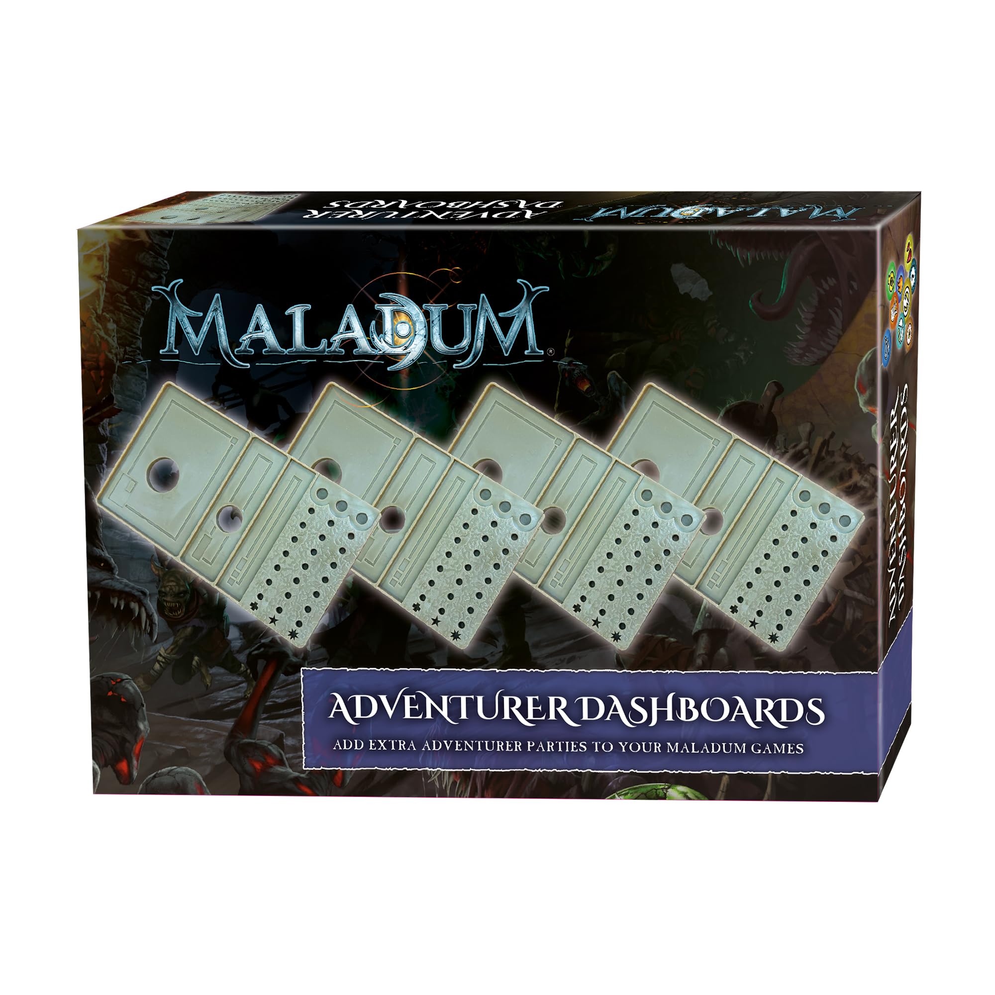 Battle Systems Maladum Adventurer Dashboards Accessory Expansion for Fantasy Miniatures Board Game