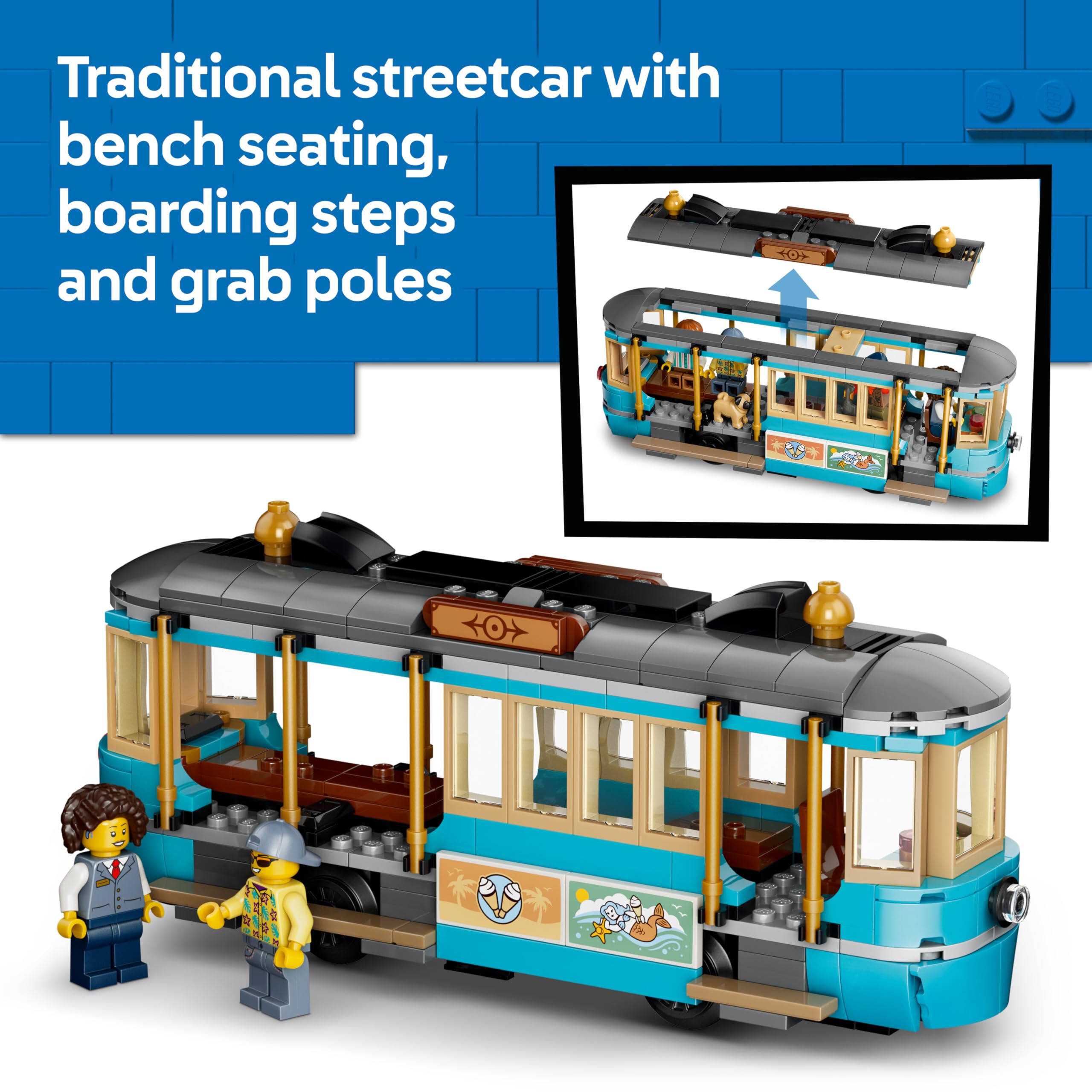 LEGO City Classic Beach Tram Building Set | Ages 7+ | Model 60506 4