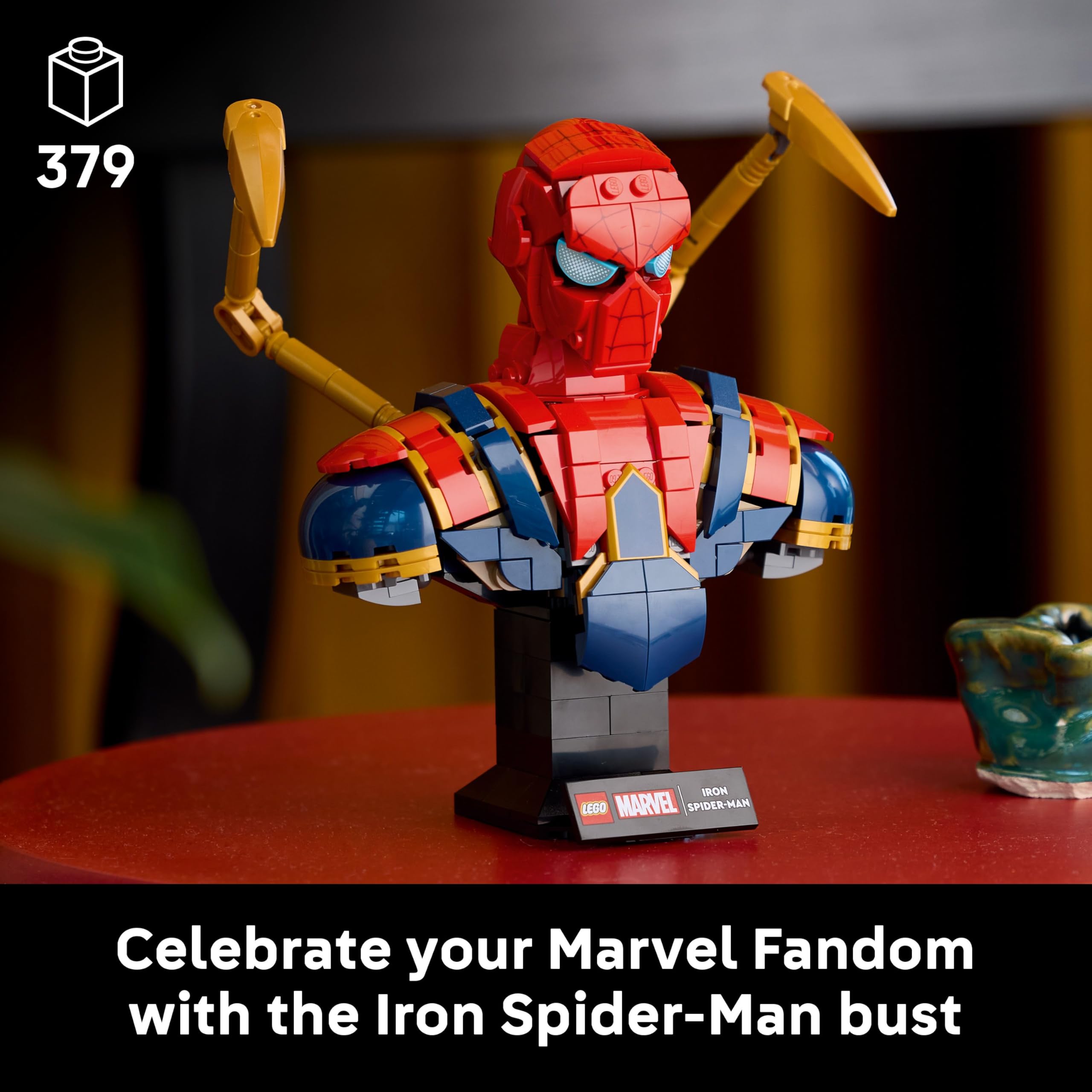 LEGO Marvel 76326 Iron Spider-Man Bust - Display Model Building Set for Adults 18+