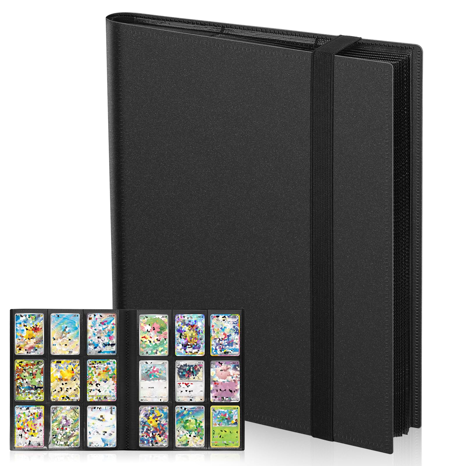 Euqvunn Trading Card Binder - 432 Pockets, Side-Loading, Archival Safe PP