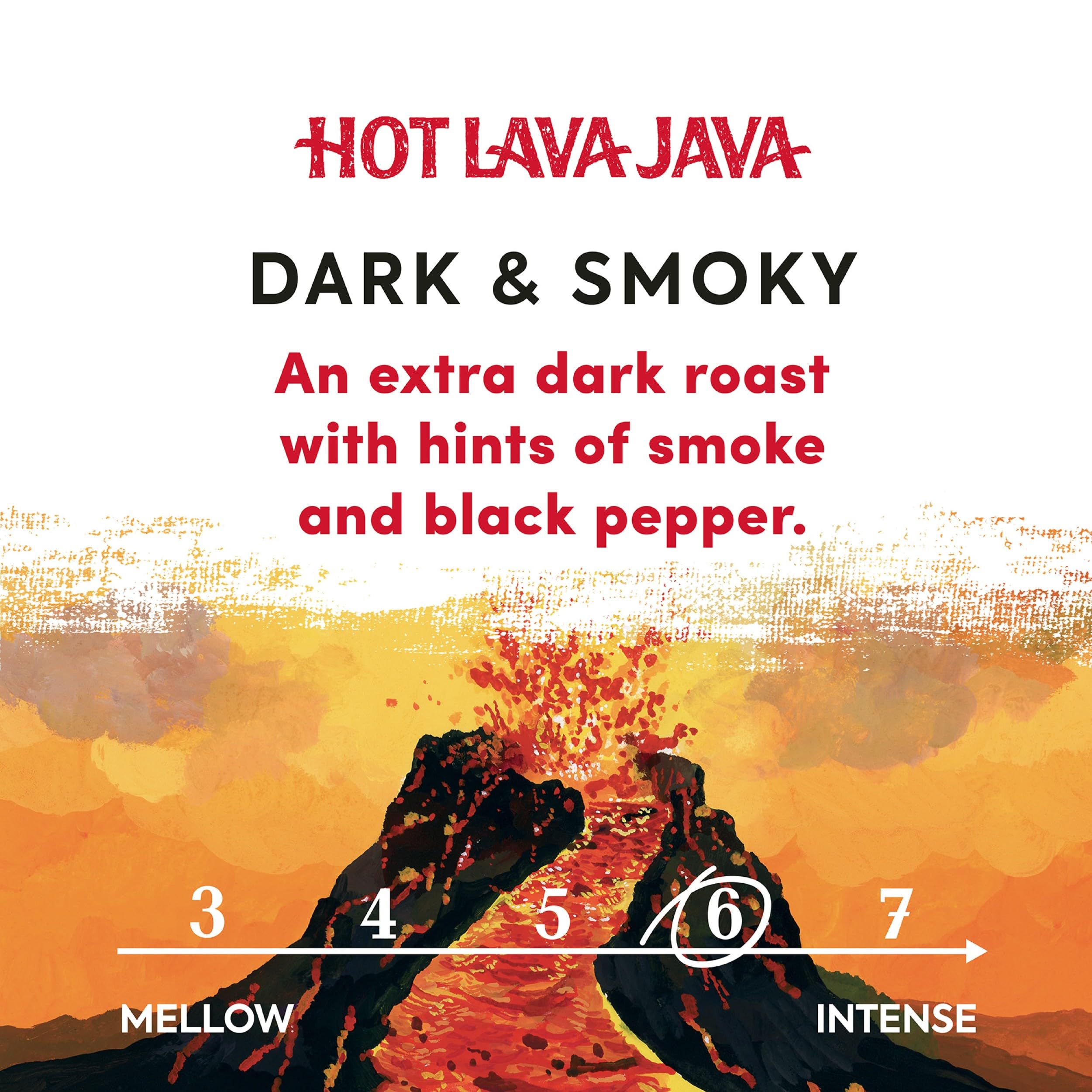Taylors of Harrogate Hot Lava Java Ground Coffee - Extra Dark Roast, Smoky Notes | 200g Pack of 6 2