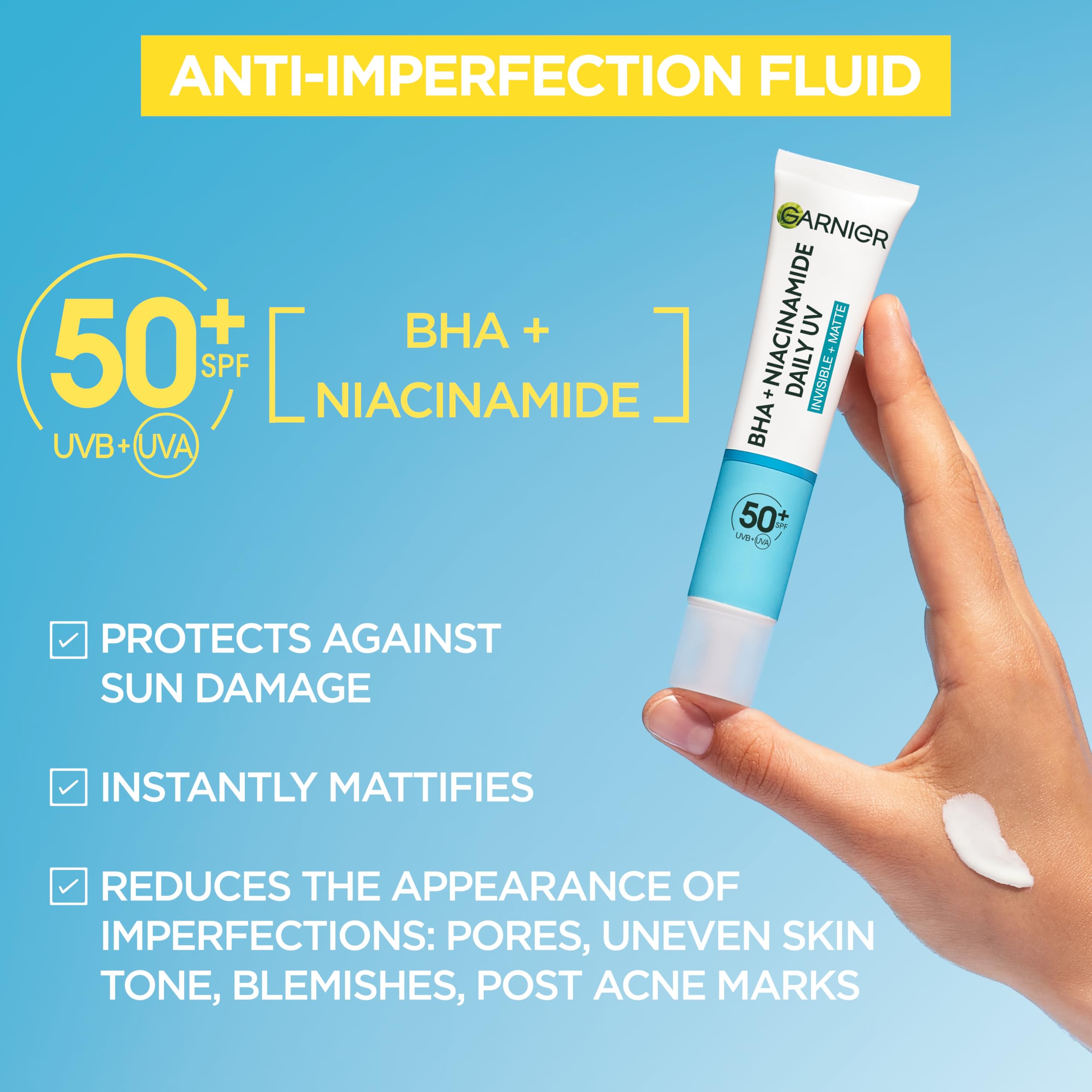 Garnier Pure Active BHA + Niacinamide UV Daily Fluid SPF50 (40ml) 6