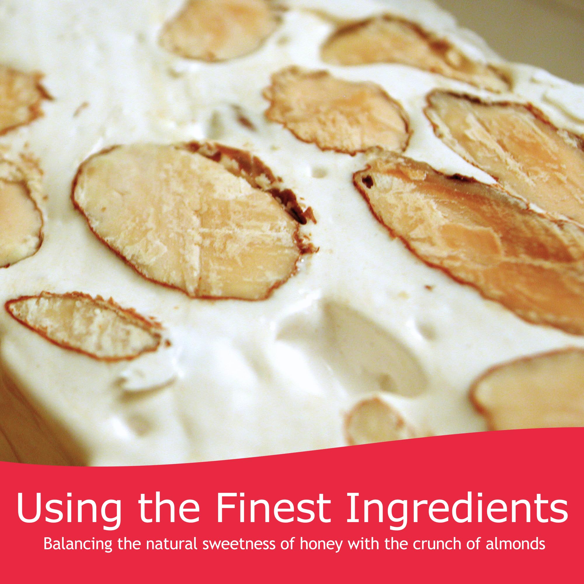 Rita Farhi Traditional Almond Nougat - Soft & Chewy Honey Recipe | 500g Gift Jar 3
