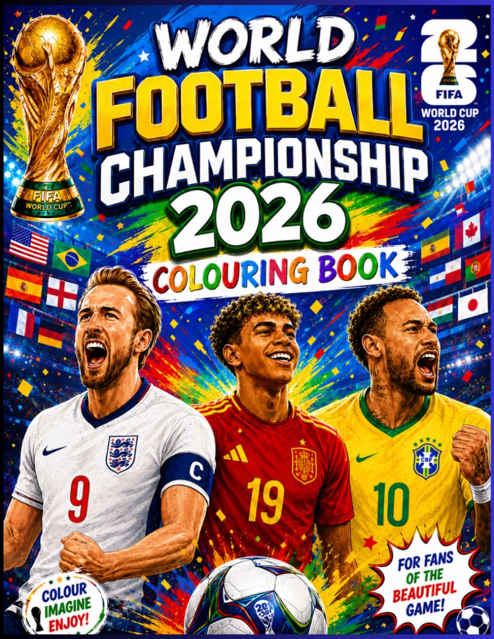 Adam Bidelt World Football Championship 2026 Colouring Book | Paperback | English