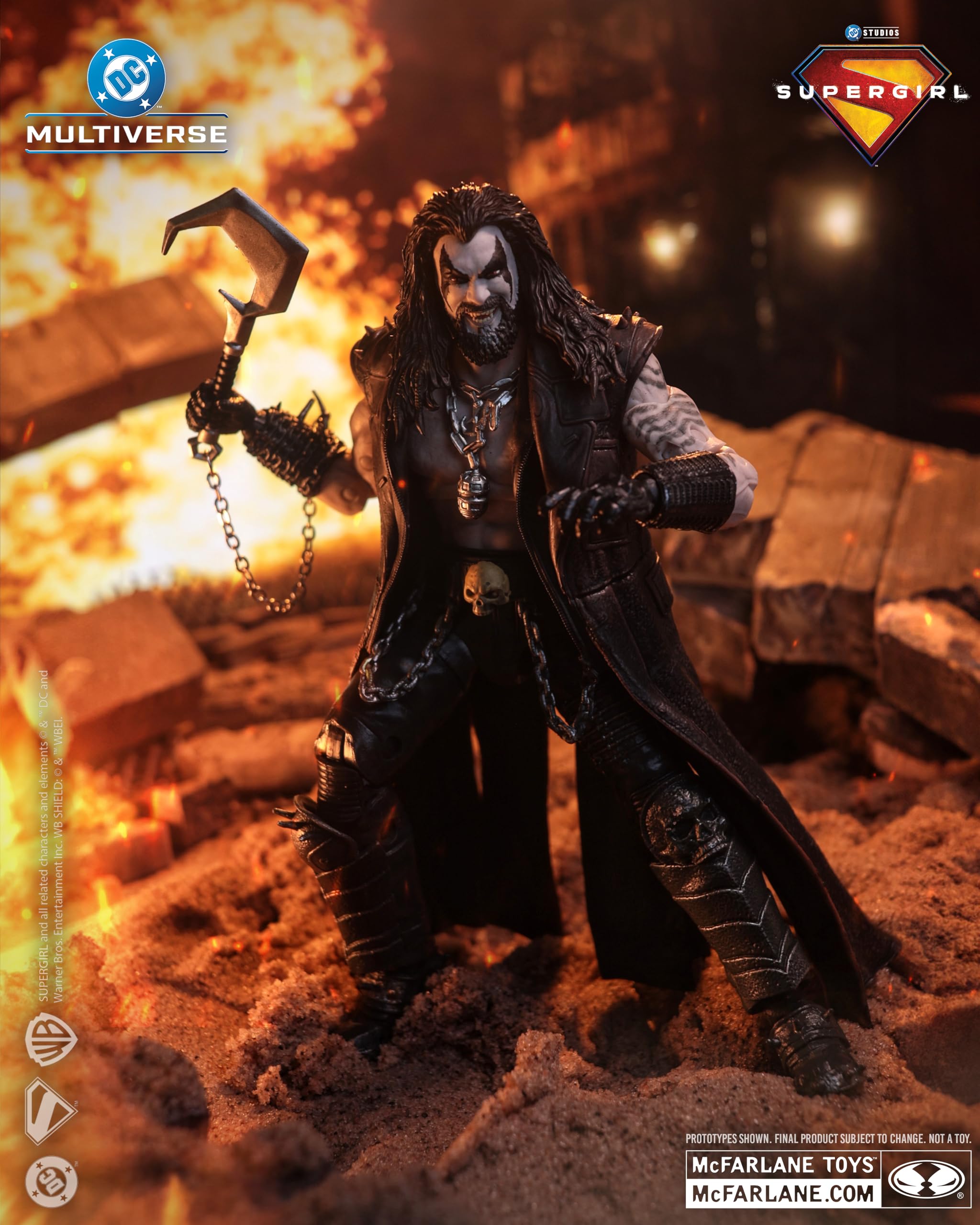 McFarlane DC Multiverse Lobo (Supergirl Movie) 7in Action Figure | Ultra Articulation | Deluxe 6