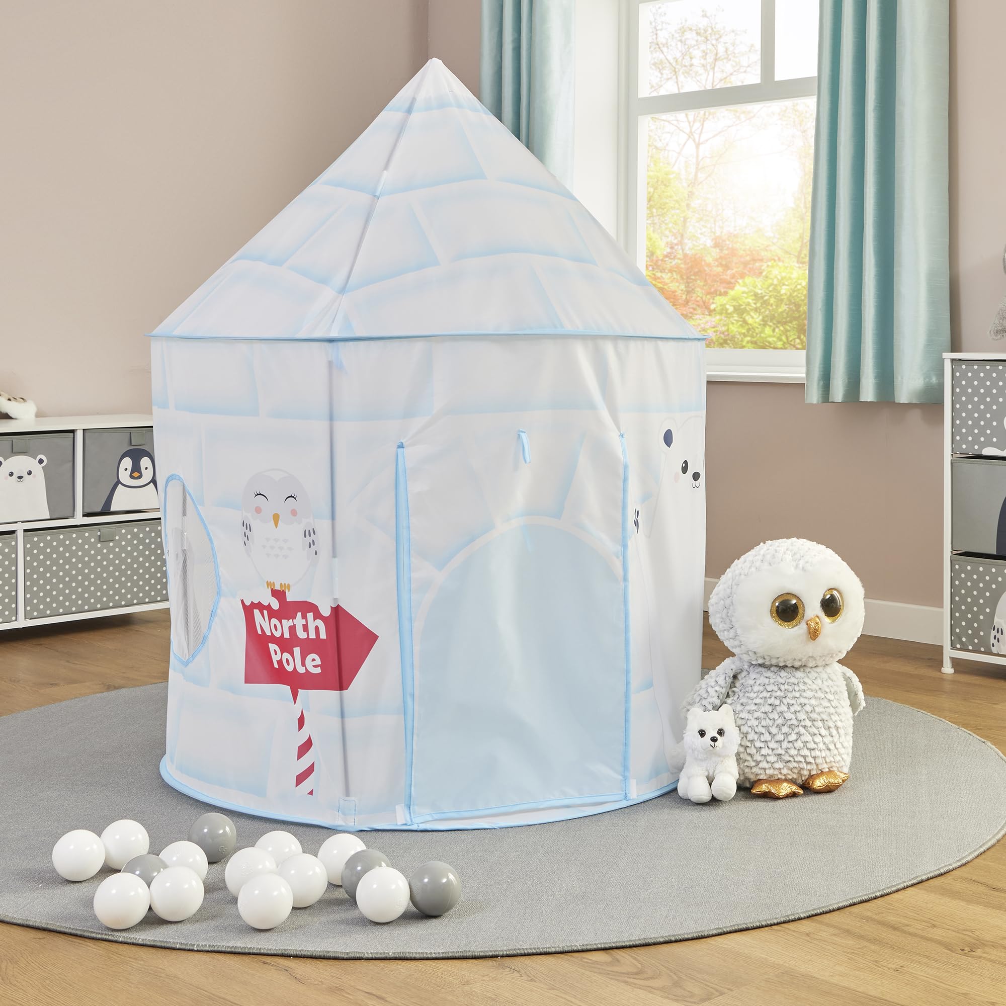 Liberty House Toys Arctic Play Tent - Igloo-Themed Play Space for Kids, Blue 8