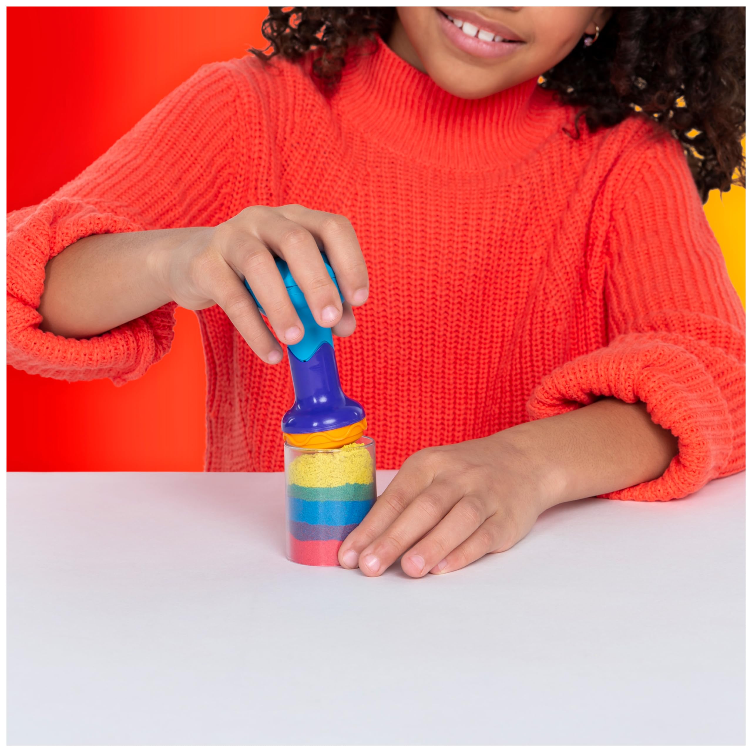 Kinetic Sand Rainbow Mix Set - 382g with 6 Tools for Kids 3+ 11