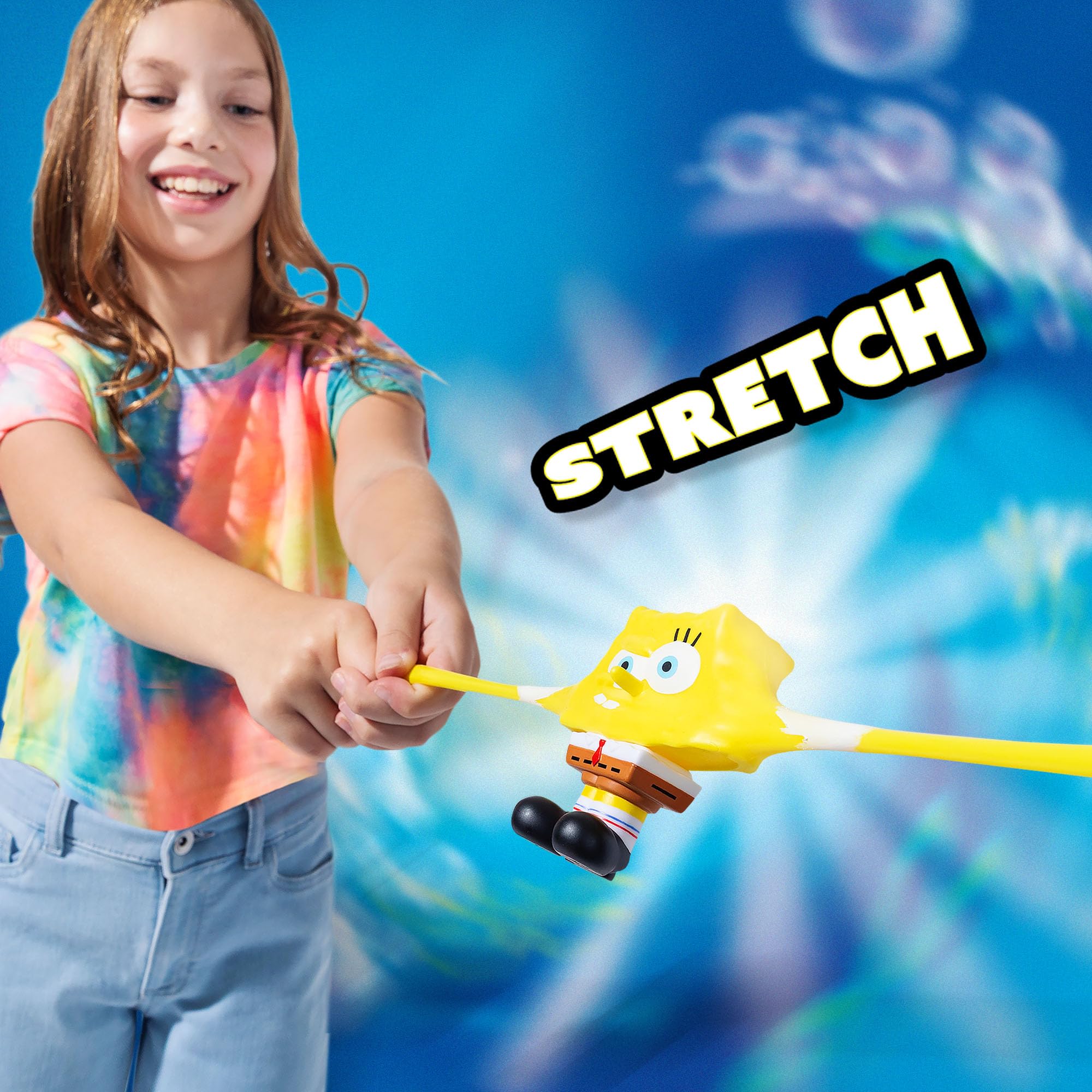 Basic Fun Stretch Armstrong SpongeBob SquarePants Figure - 7.5cm Stretchy Toy | Ages 4+ 4