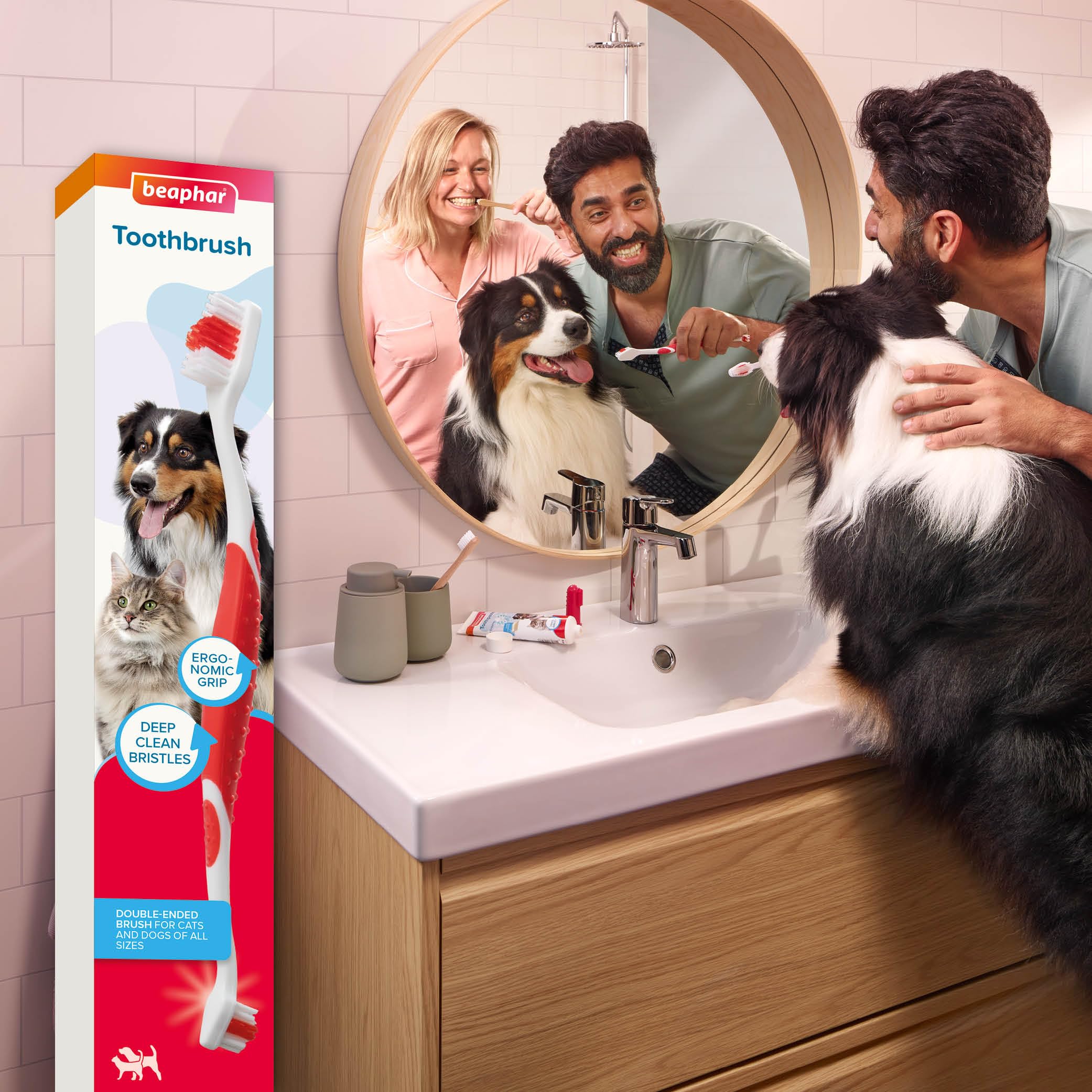 Beaphar Double-Ended Toothbrush for Cats and Dogs | Ergonomic Grip | Deep Cleaning Bristles 8
