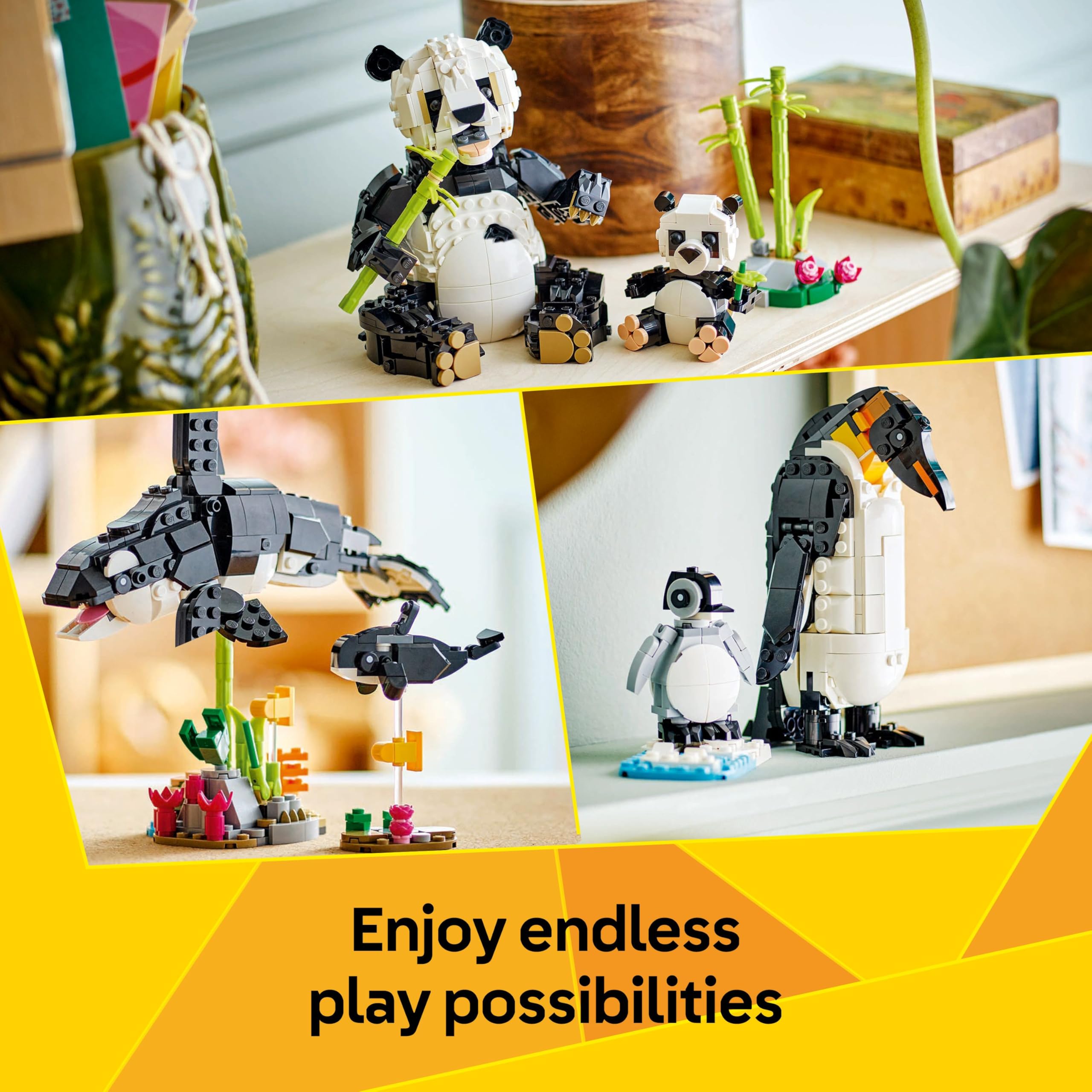 LEGO Creator 3in1 Wild Animals: Panda Family Toy Set 31165 | Ages 8+ 3