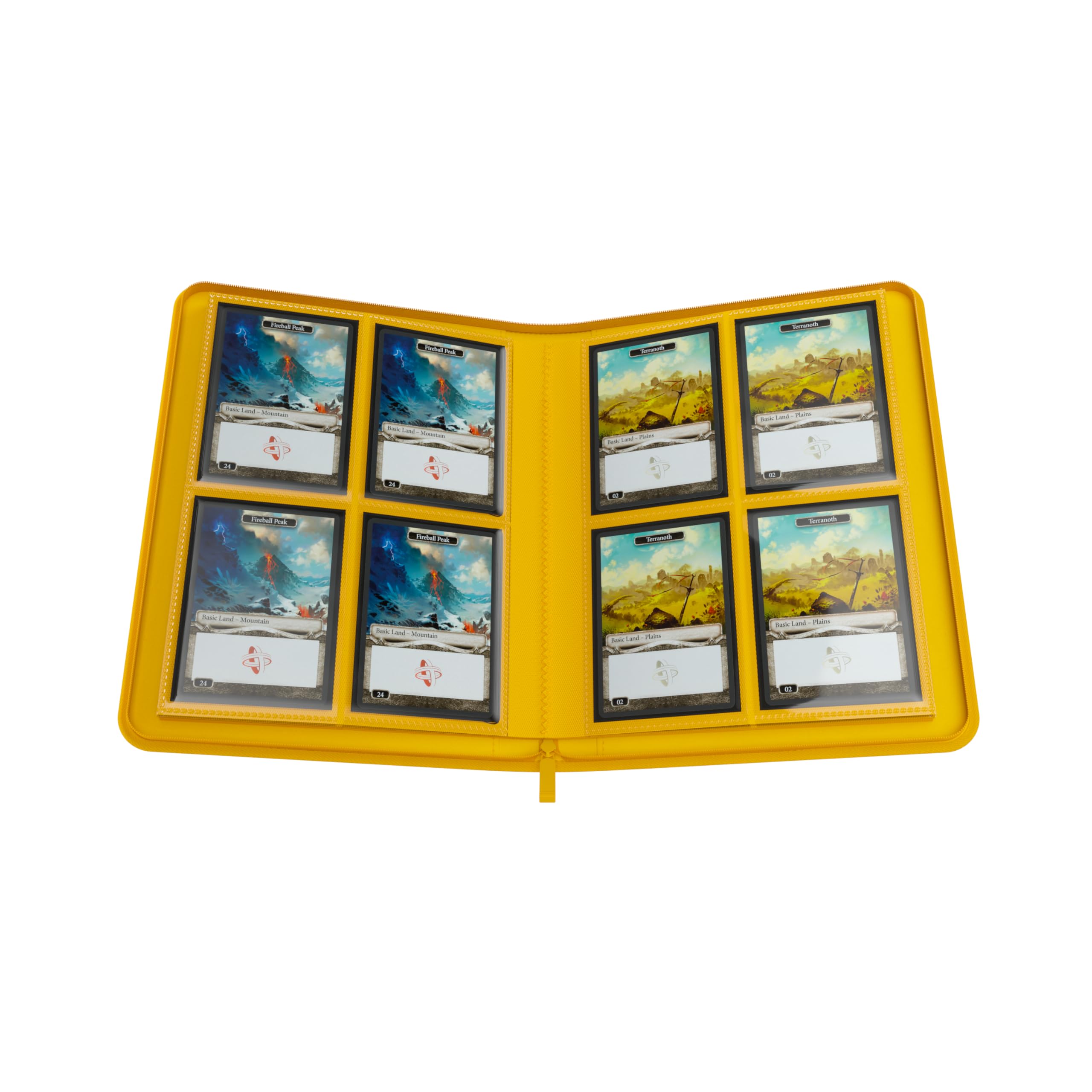 Gamegenic Zip-Up Album 8-Pocket - Yellow | Holds 160 Cards | Impact Resistant 5