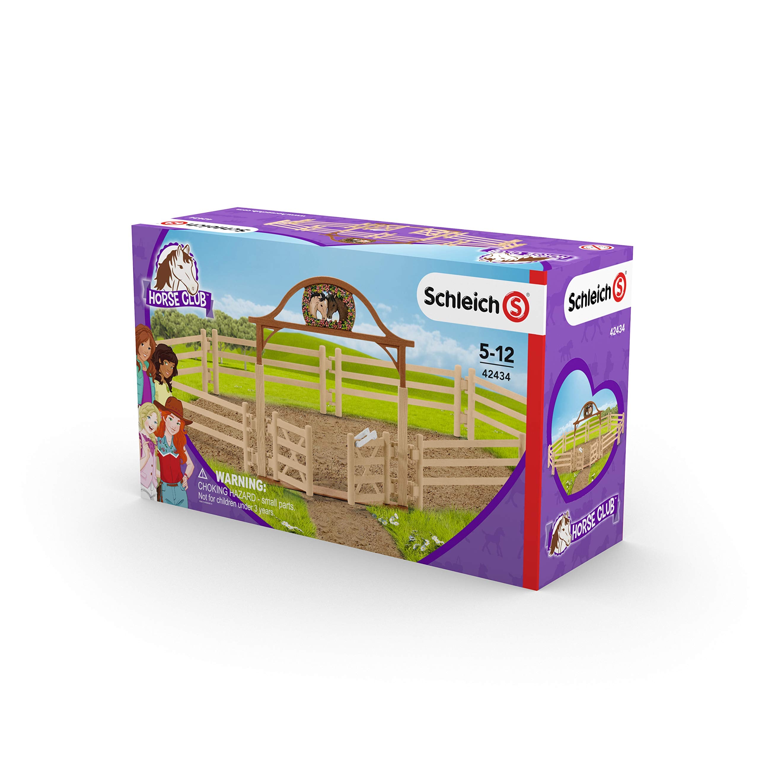 Schleich Horse Club Paddock with Entry Gate Playset | 10-Piece Set | Ages 3+ 5