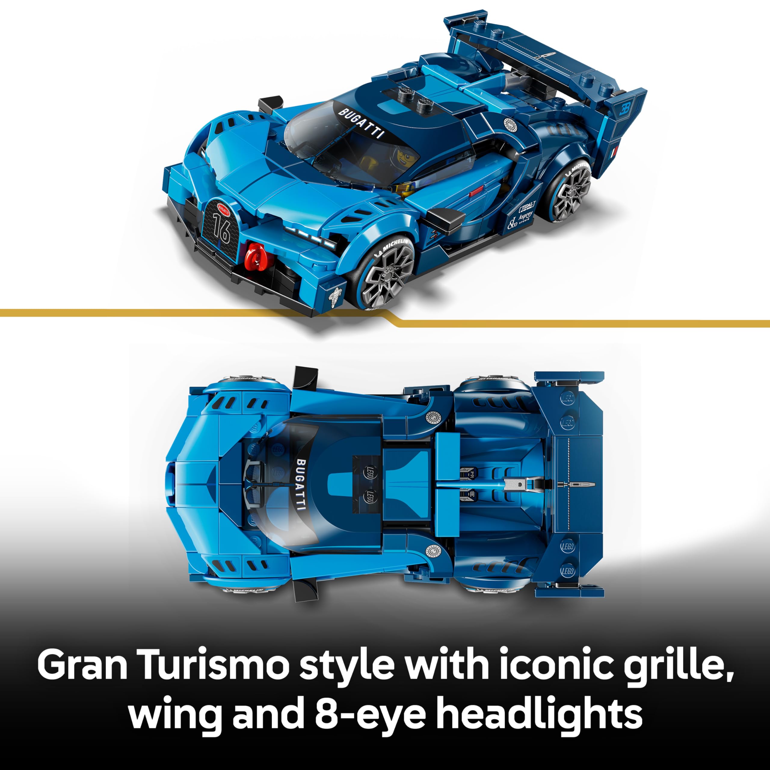 LEGO Speed Champions Bugatti Vision GT Hyper Sports Car Toy Set 77253 for Ages 9+ 3