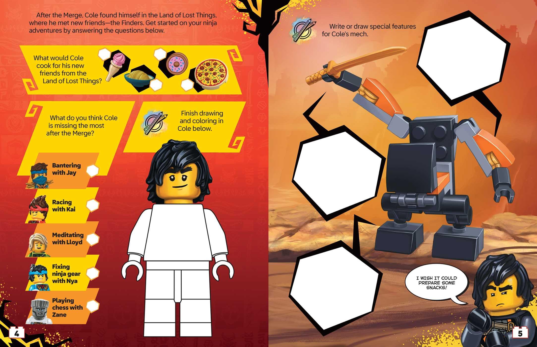 LEGO Ninjago Ninja Masters: Design with Stickers Activity Book with Minifigure | Ages 5-8 | 64 Pages 6