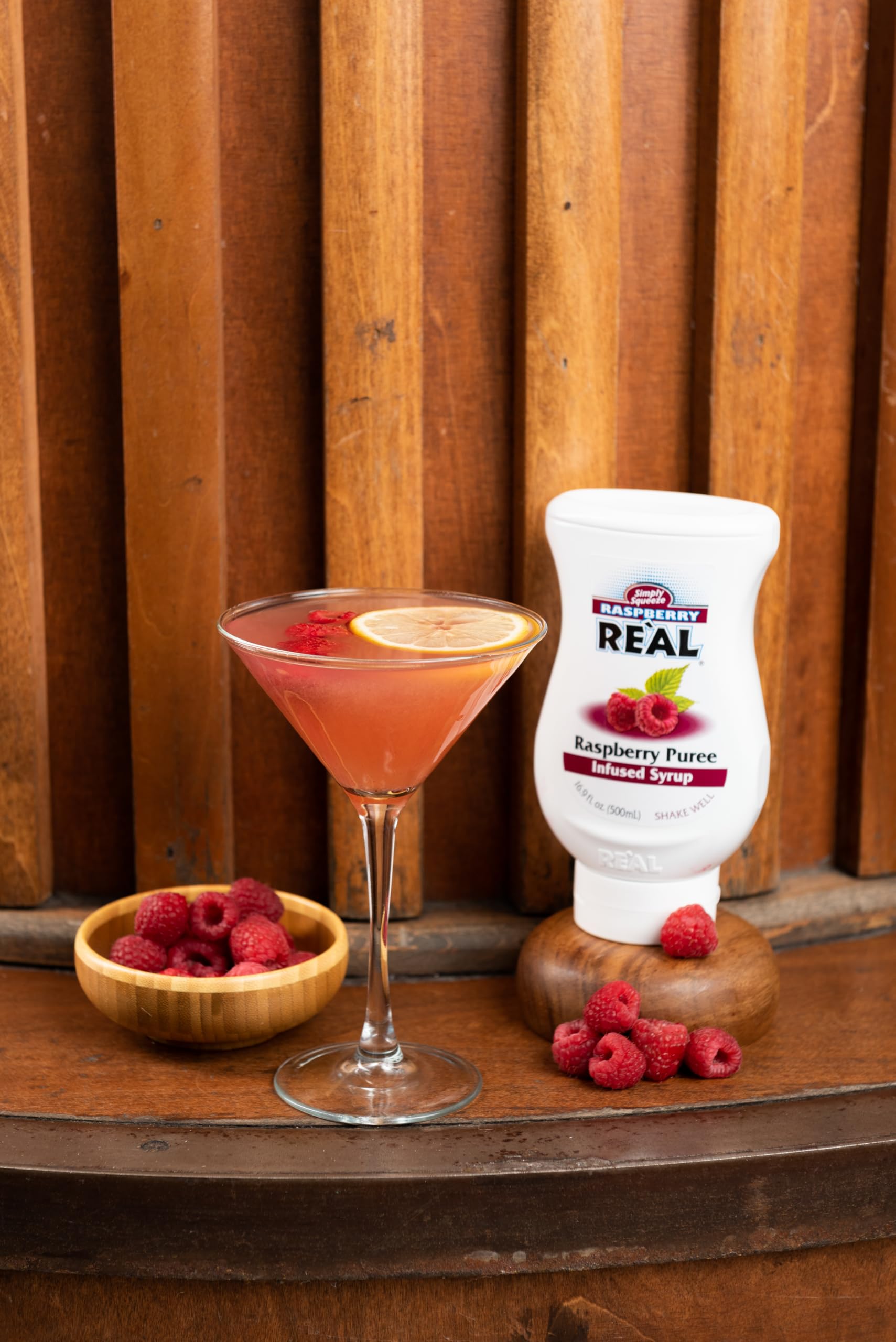 Reàl Infused Exotics Raspberry Puree Infused Fruit Syrup - 40% Real Raspberries | 500ml Squeezy Bottle 7