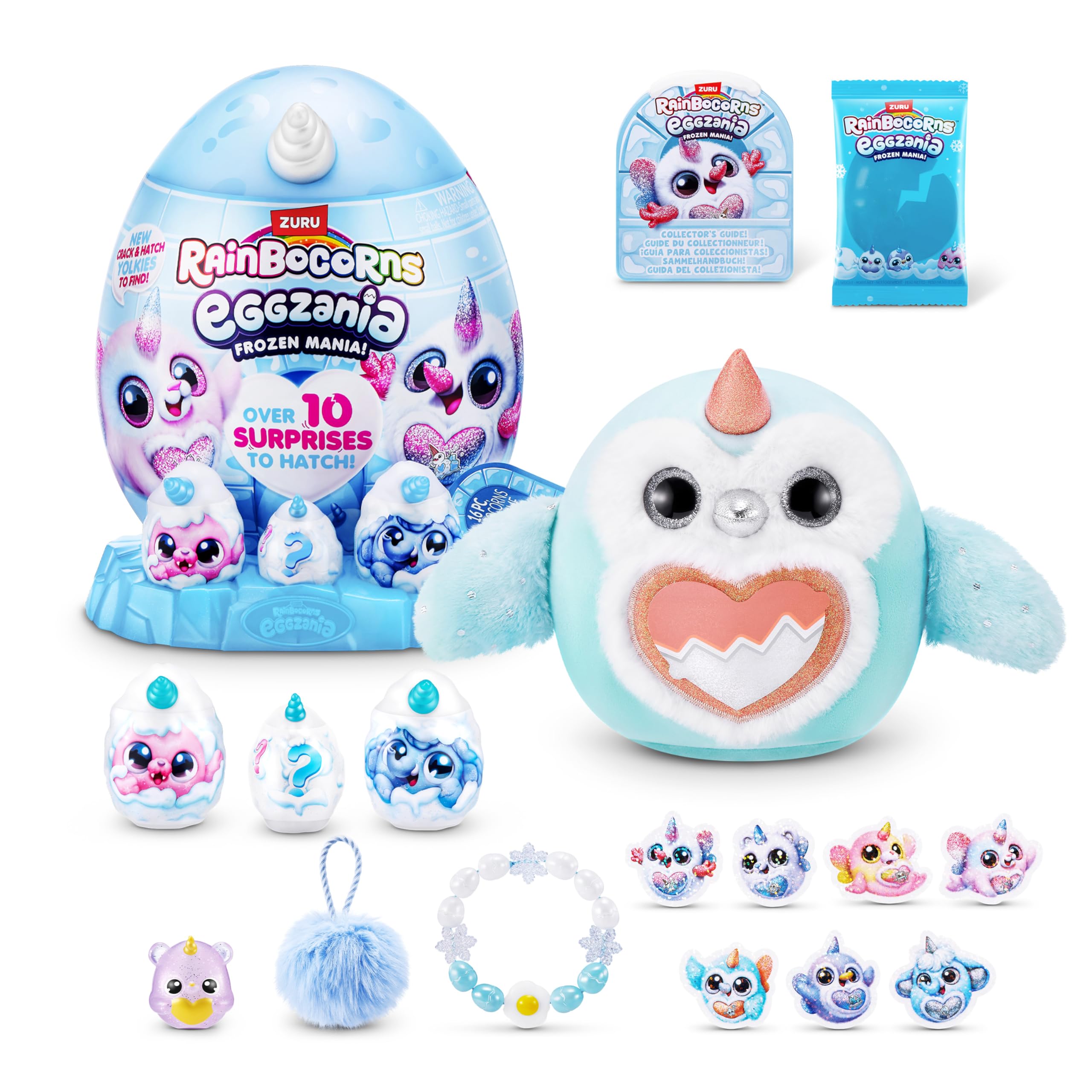 Rainbocorns Eggzania Easter Egg Surprise Frozencorn Mania Owl (ICEY-HOO) Soft Doll | Polyester | 400g