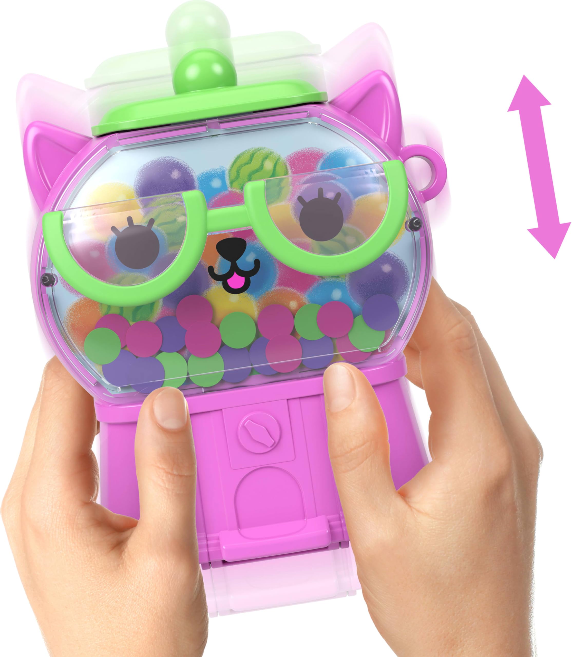 Polly Pocket Gumball Kitty Compact Playset | Micro Doll & 8 Accessories | Ages 4+ 6