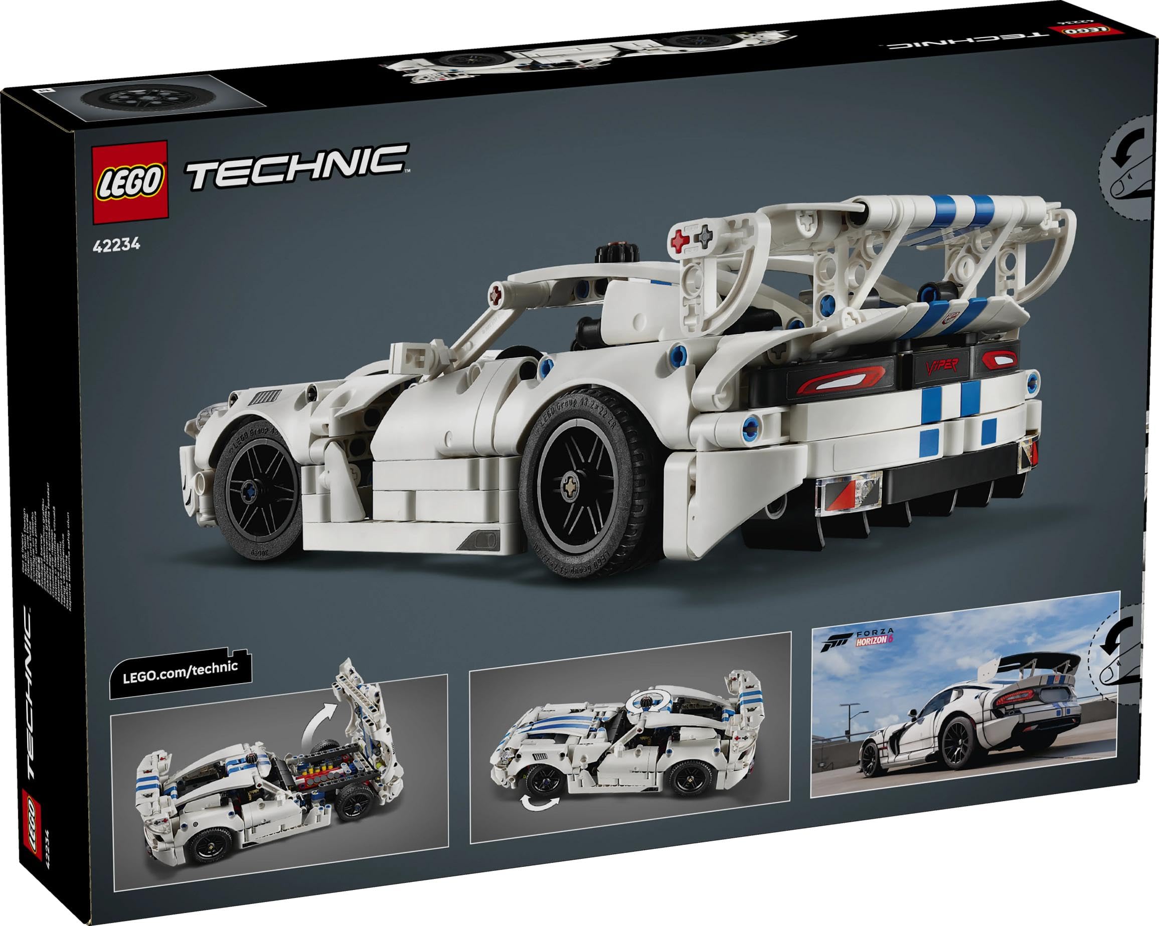 LEGO Technic Dodge Viper GTS-R Sports Car Building Set - V10 Engine, Opening Parts | Ages 10+ 5