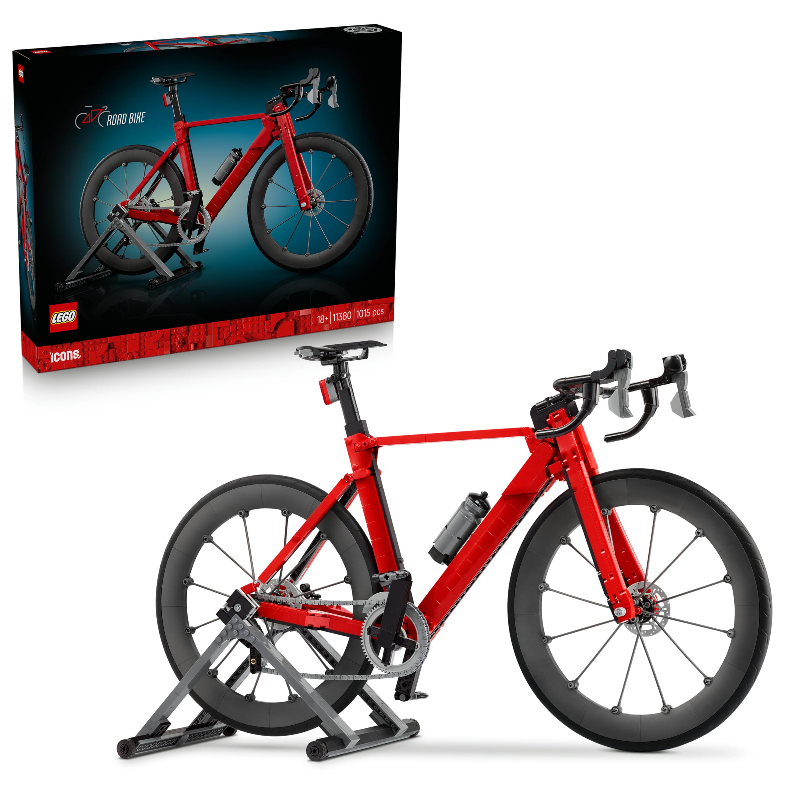 LEGO Icons Road Bike Model Kit for Adults | Functional Mechanics | Ages 18+