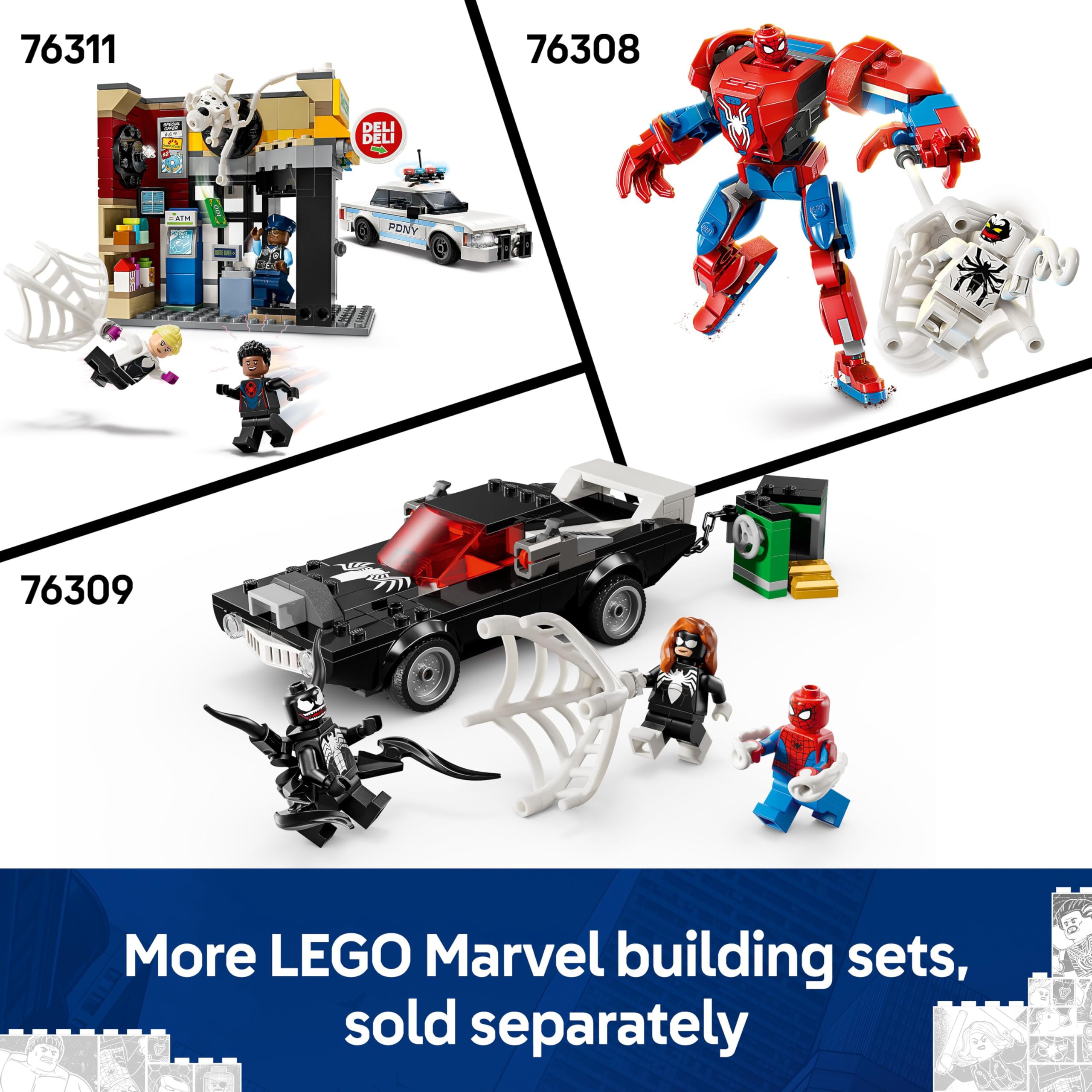 LEGO Marvel Spider-Man vs. Venom Muscle Car Building Set 76309 | Ages 7+ 7