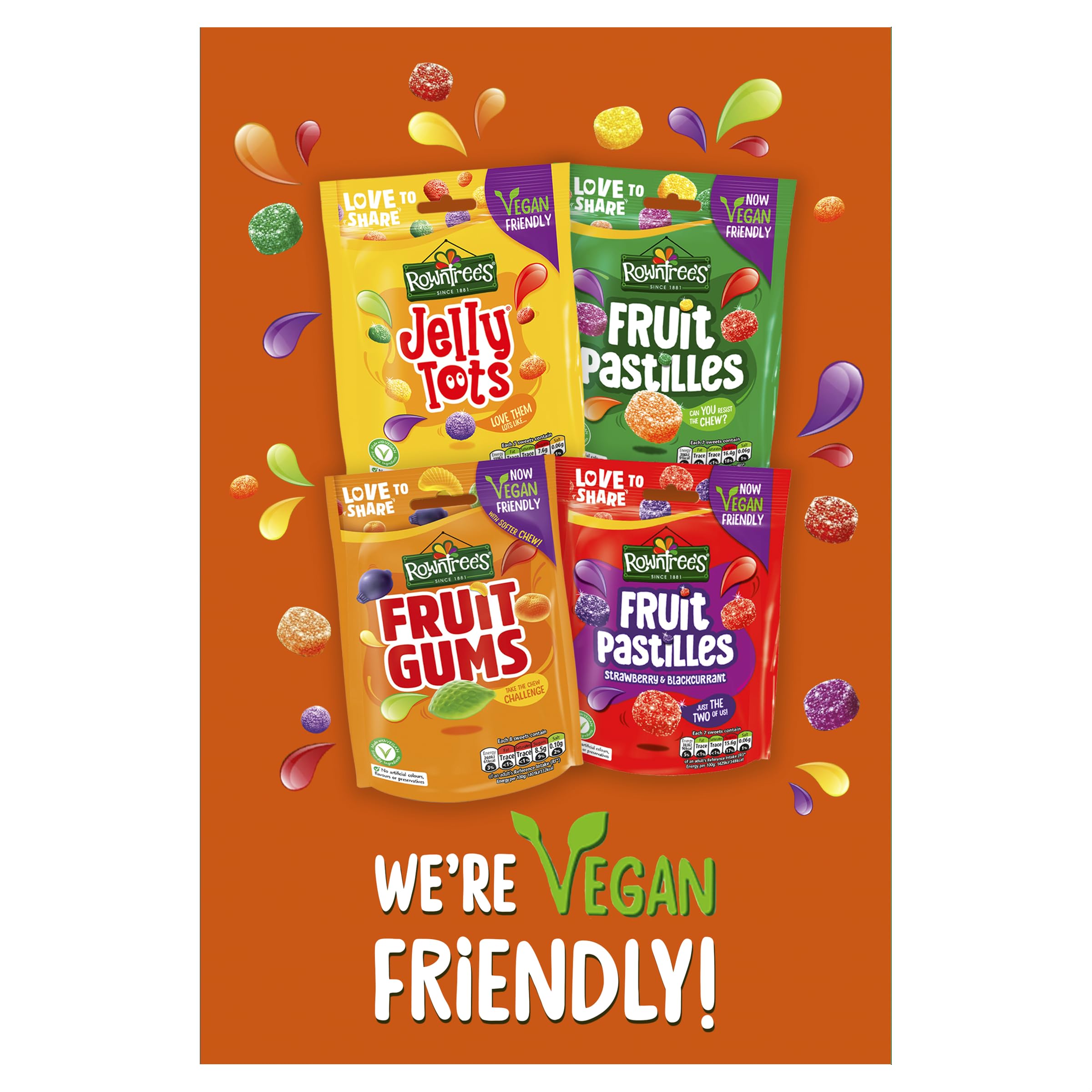 Rowntree's Fruchtgummi-Süßigkeiten zum Teilen, vegan, 10 x 150 g 6