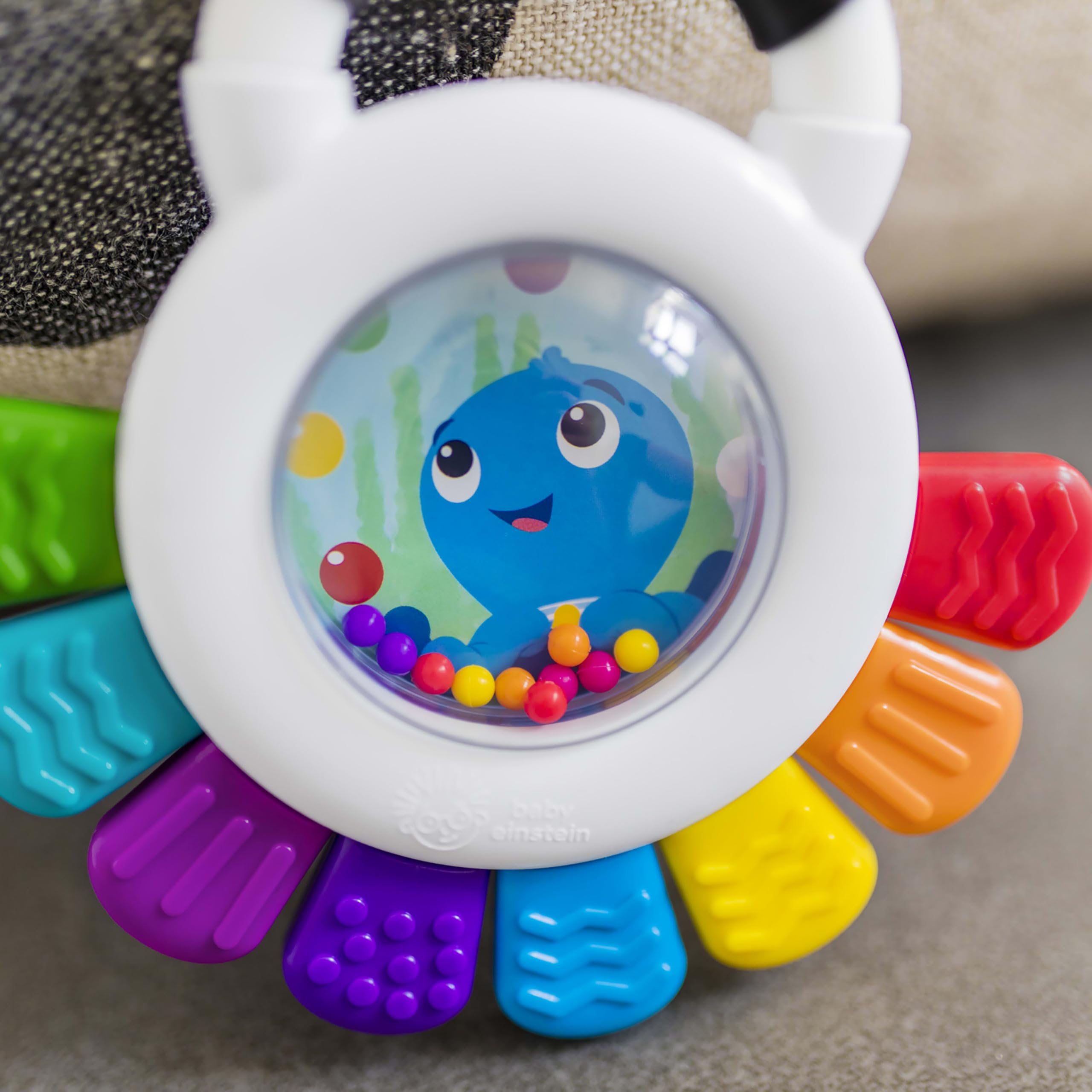 Baby Einstein Outstanding Opus The Octopus Sensory Rattle and Teether Toy, BPA Free, 3 Months+ 5