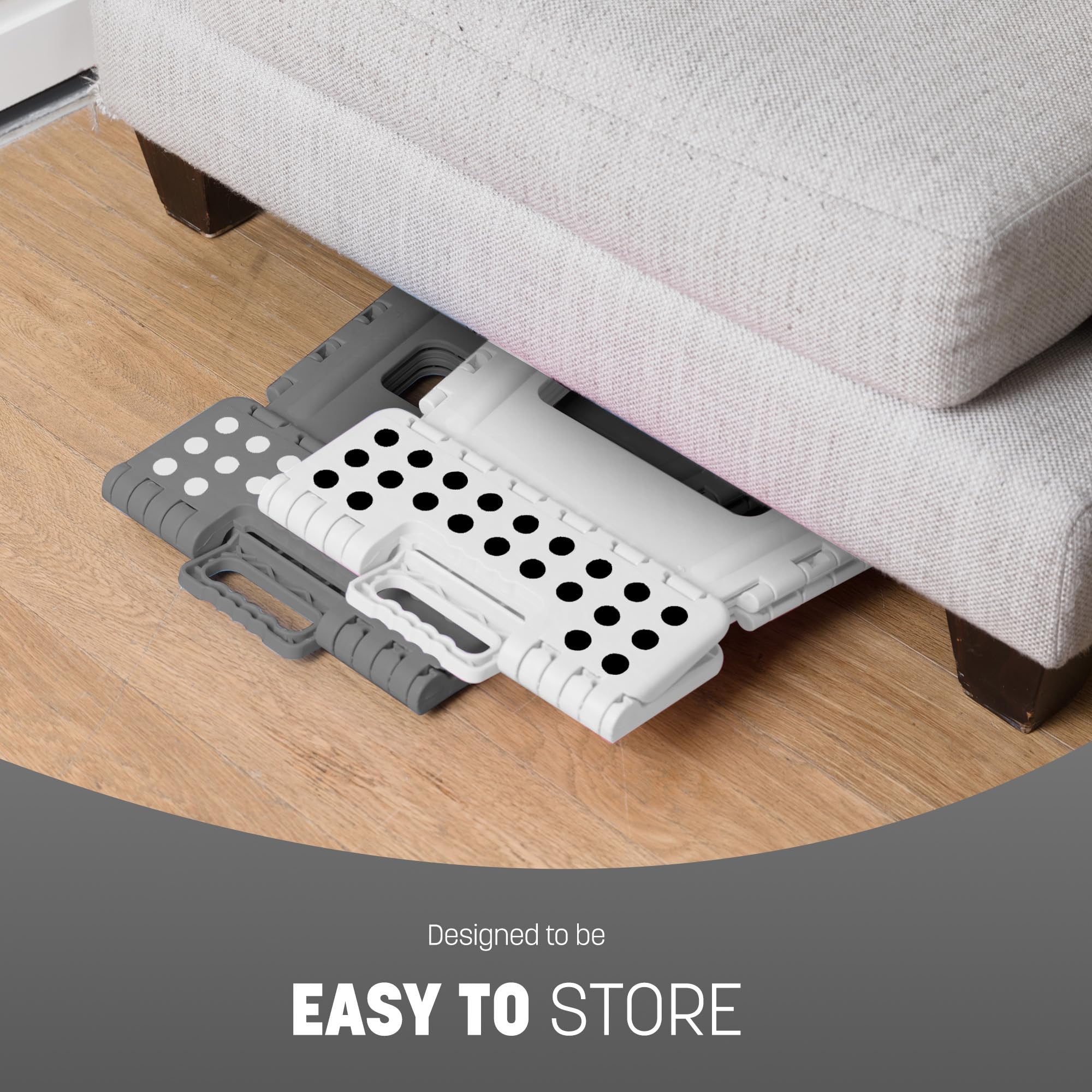 KEPLIN 11 Inch Heavy Duty Folding Step Stool | 150kg Capacity | Grey Plastic 5