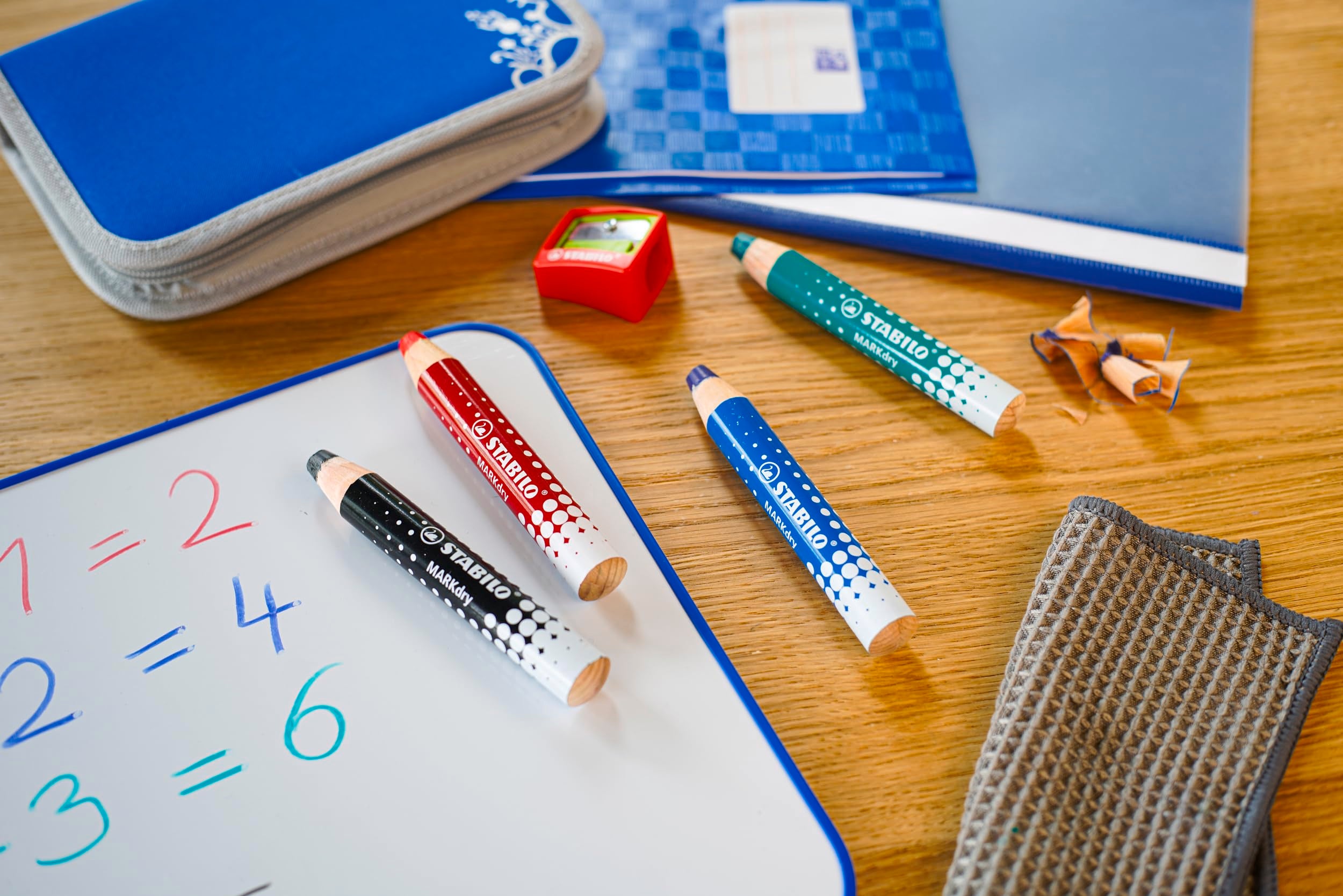STABILO MARKdry Whiteboard & Flipchart Marker Pencil - 30 Count Classpack | PEFC-Certified Wood 5