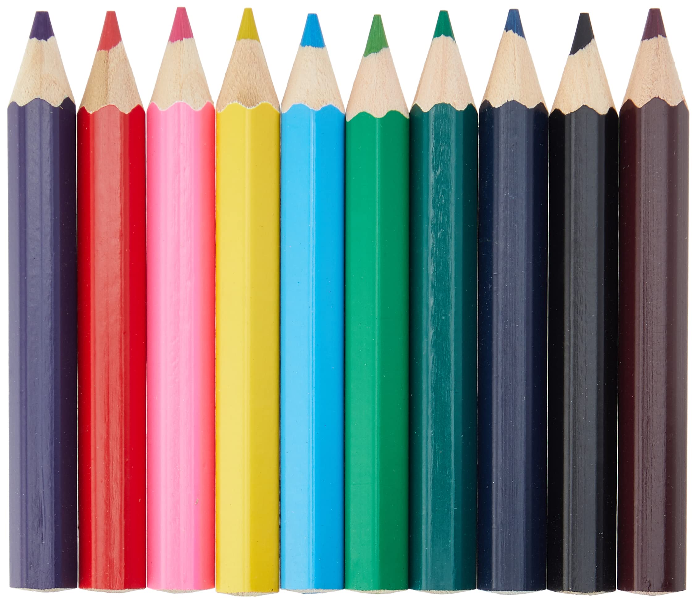 ART BOX 1/2 Size Chunky Colouring Pencils - 10 Count Pack | HB Hardness | Wood Material 4
