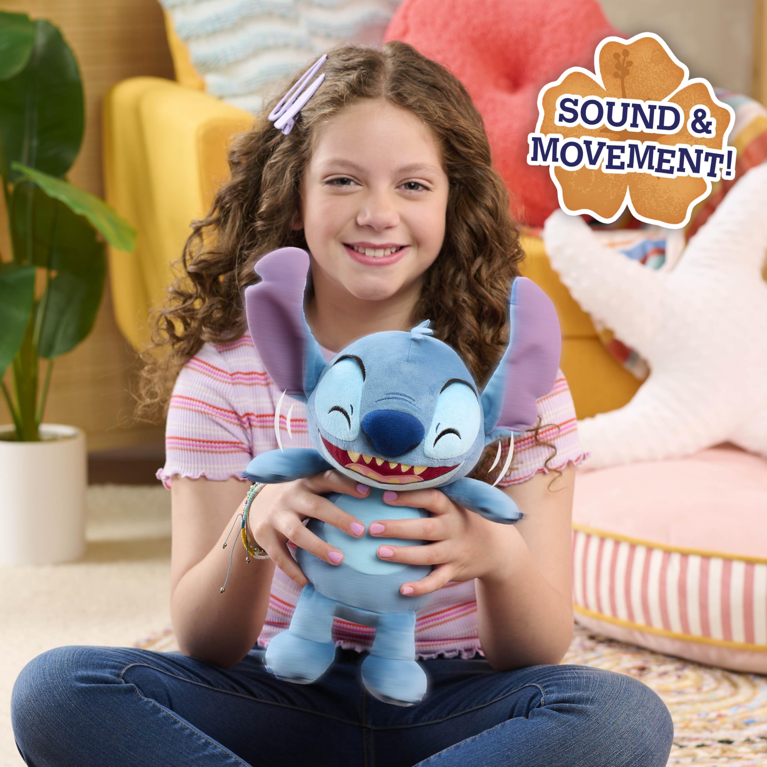 Just Play Disney Stitch Crack Me Up Stitch Interactive Plush Toy, 11 Inch, Ages 3+ 3