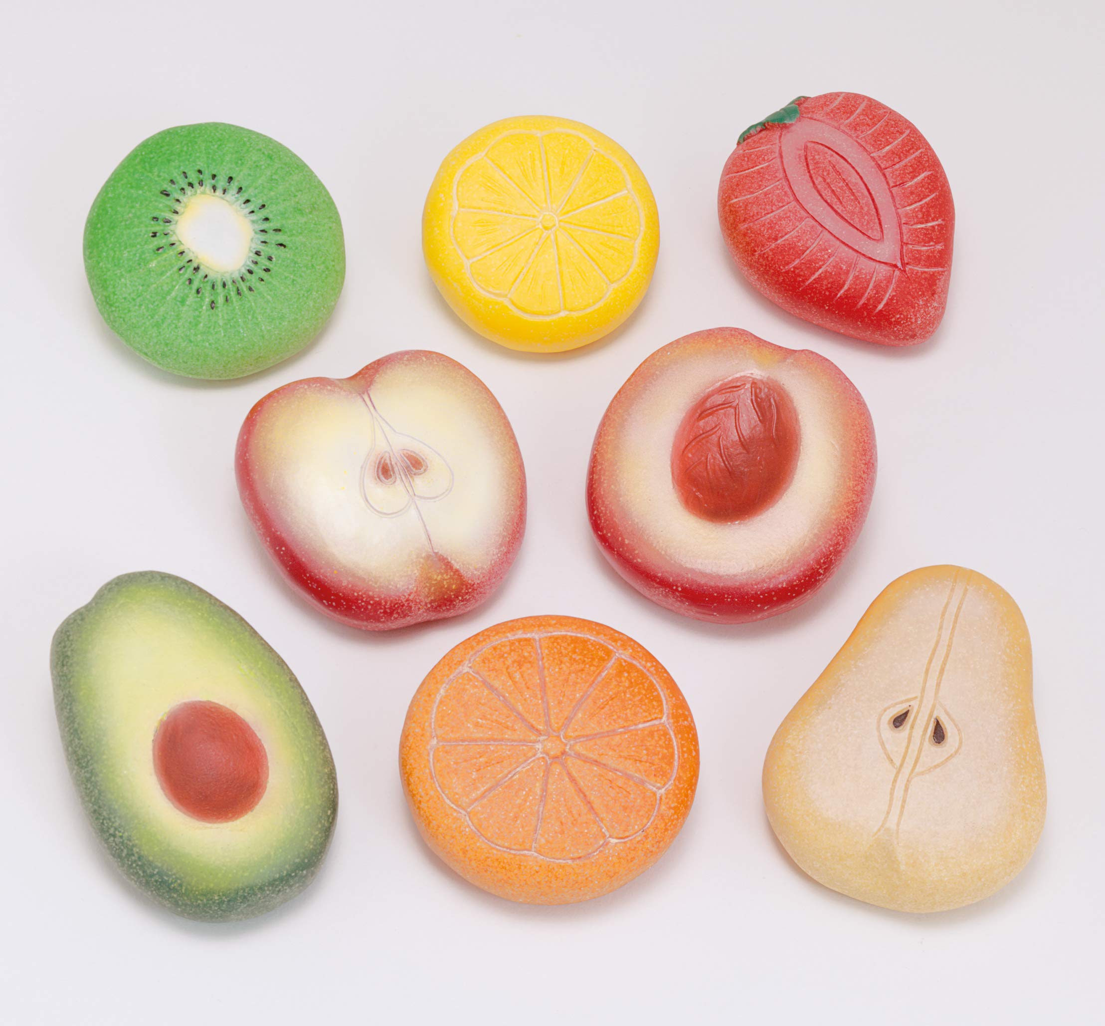 Yellow Door Fruit Sensory Play Stones - 8 Stones | Durable Stone & Resin | Ages 24m+ 5