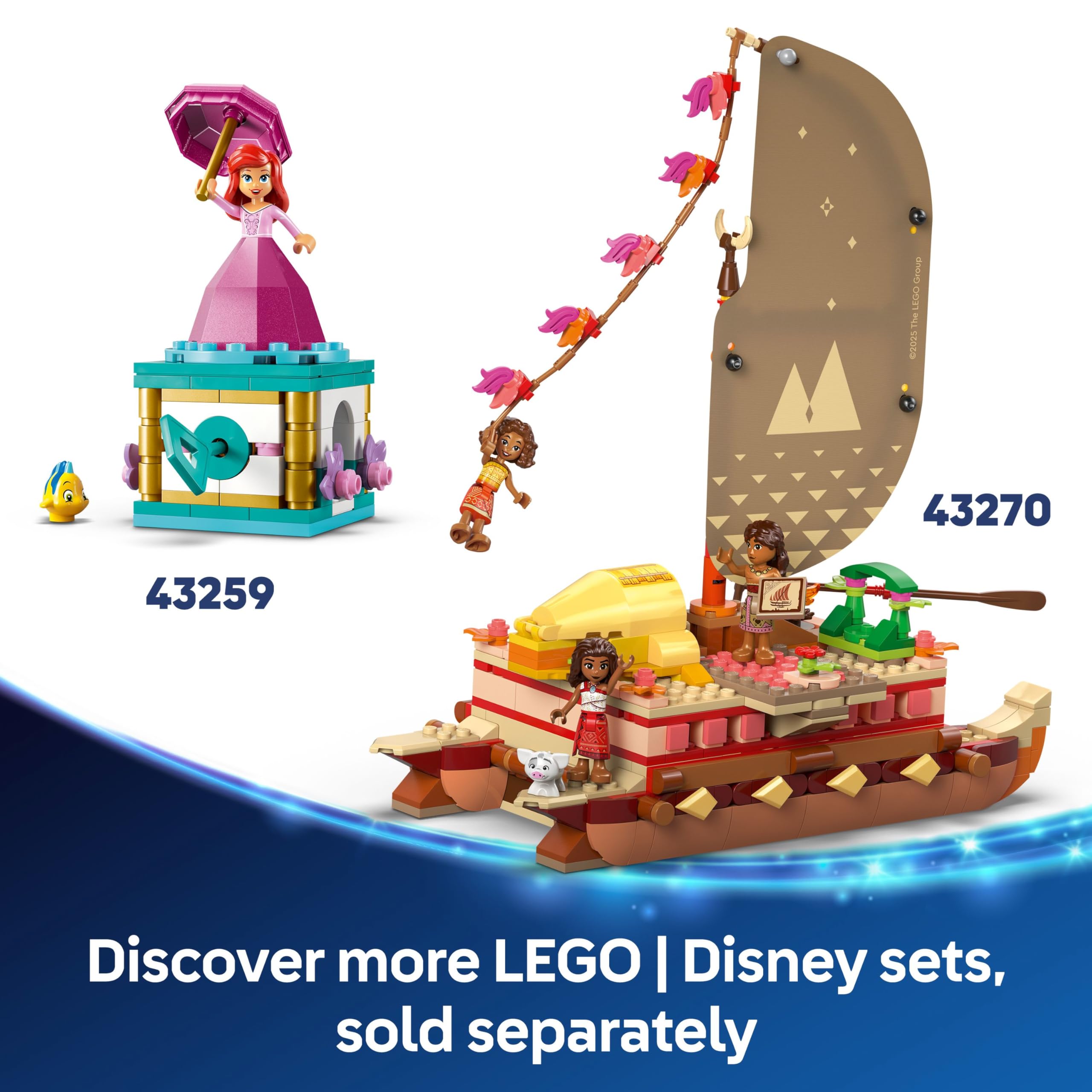LEGO Disney Moana 2 Moana's Adventure Canoe 43270 Building Set for Ages 6+ 7