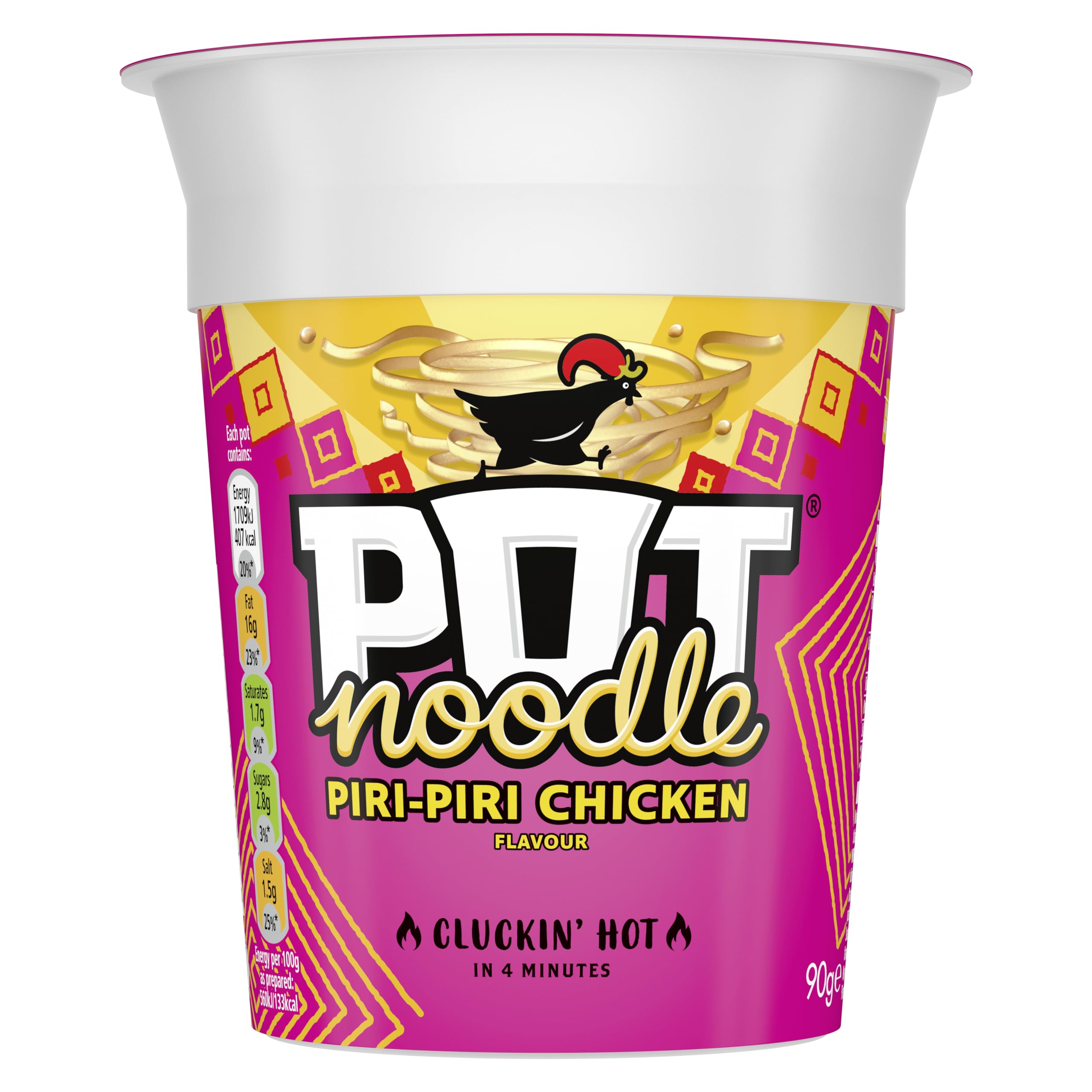 Pot Noodle Piri-Piri Chicken Instant Noodle Snack - Spicy Chicken Flavour, 4-Minute Meal 5