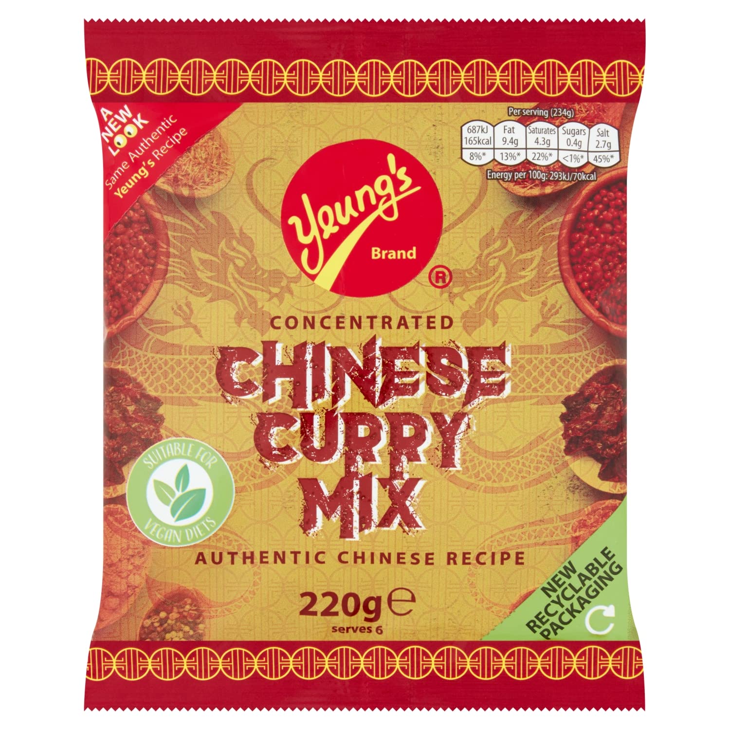 Yeung's Brand - Konzentrierte chinesische Currymischung 220 g