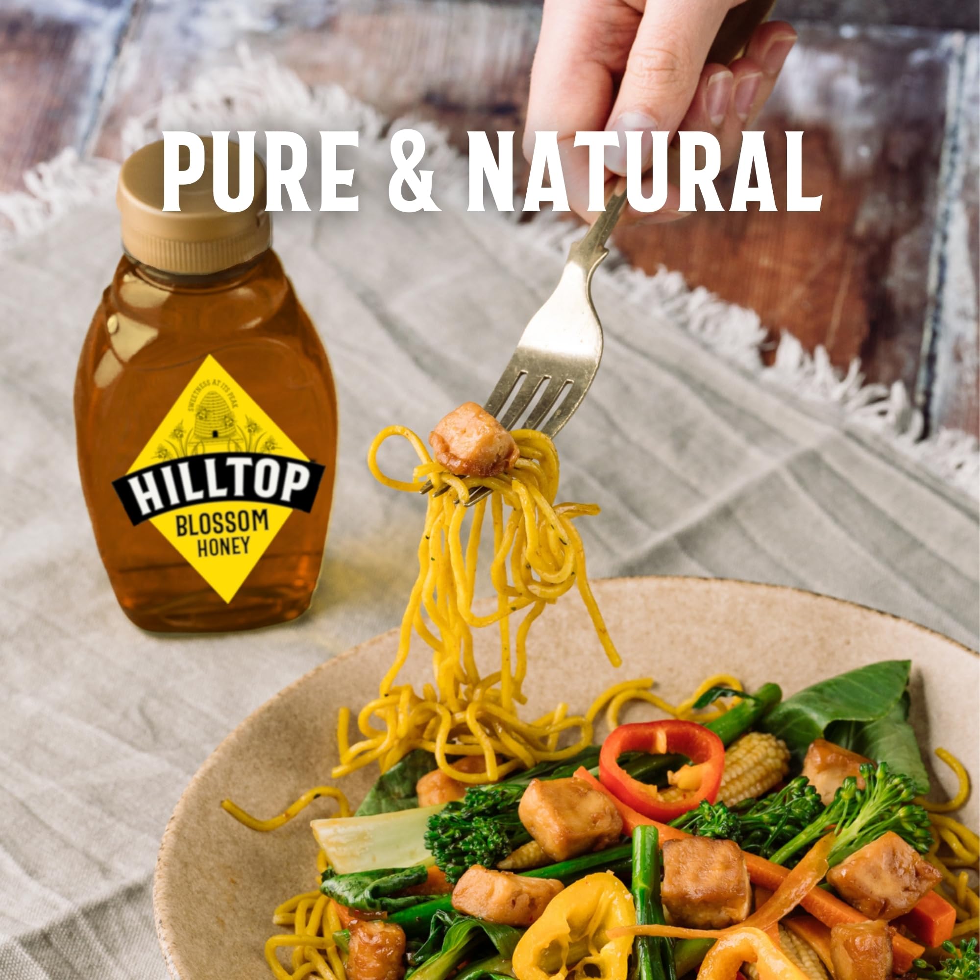 Hilltop Honey Blossom Honey - Pure Natural Honey | 340g Squeezy Bottle 4