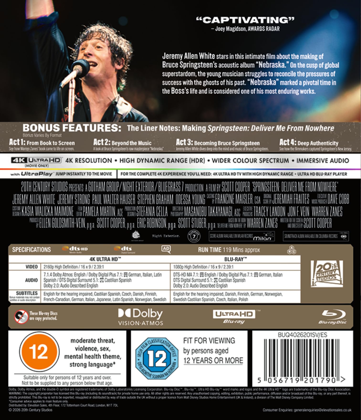 Springsteen: Deliver Me From Nowhere [4K UHD Blu-ray] 6