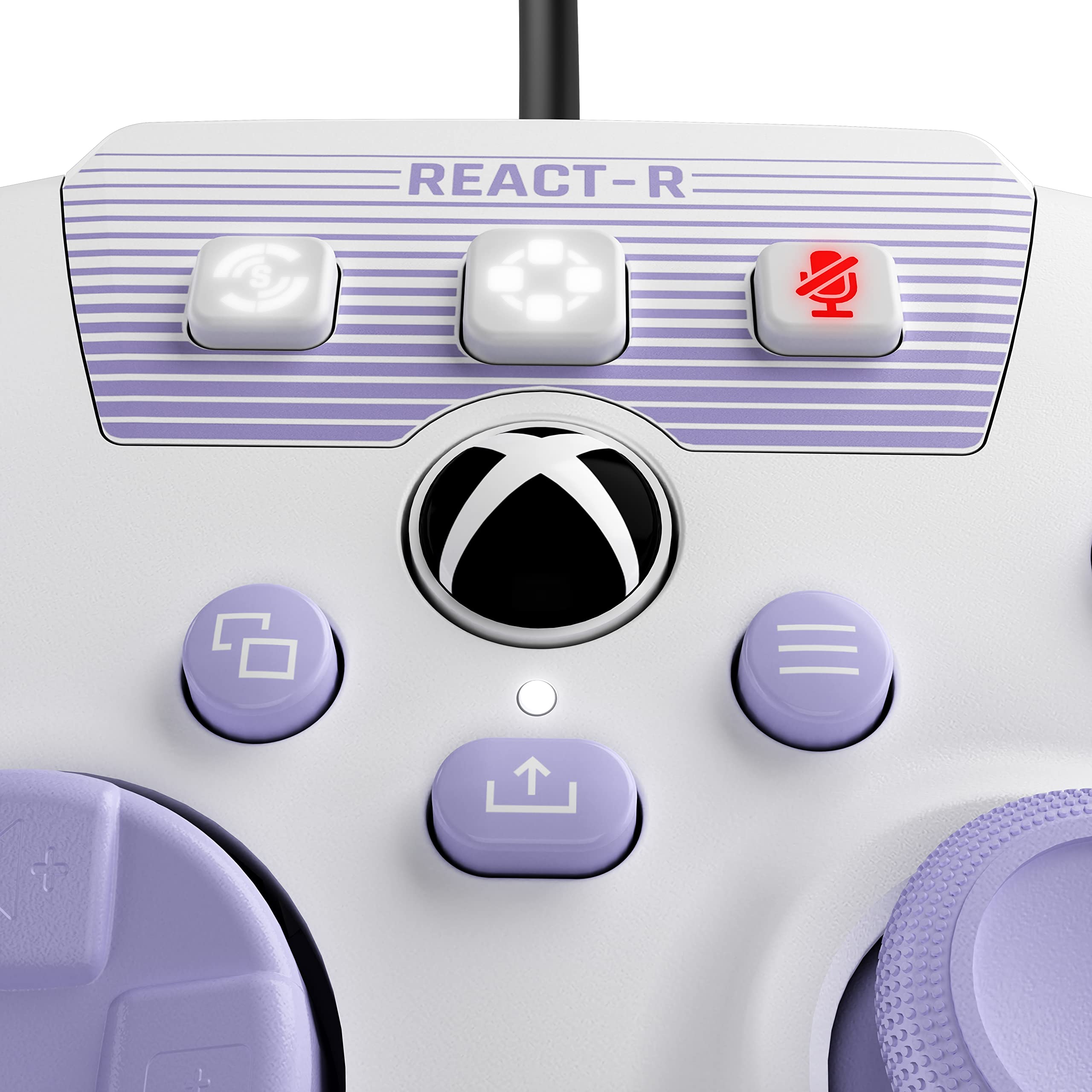 Turtle Beach REACT-R Wired Controller - Xbox Series X|S, Xbox One, PC | White/Purple 4